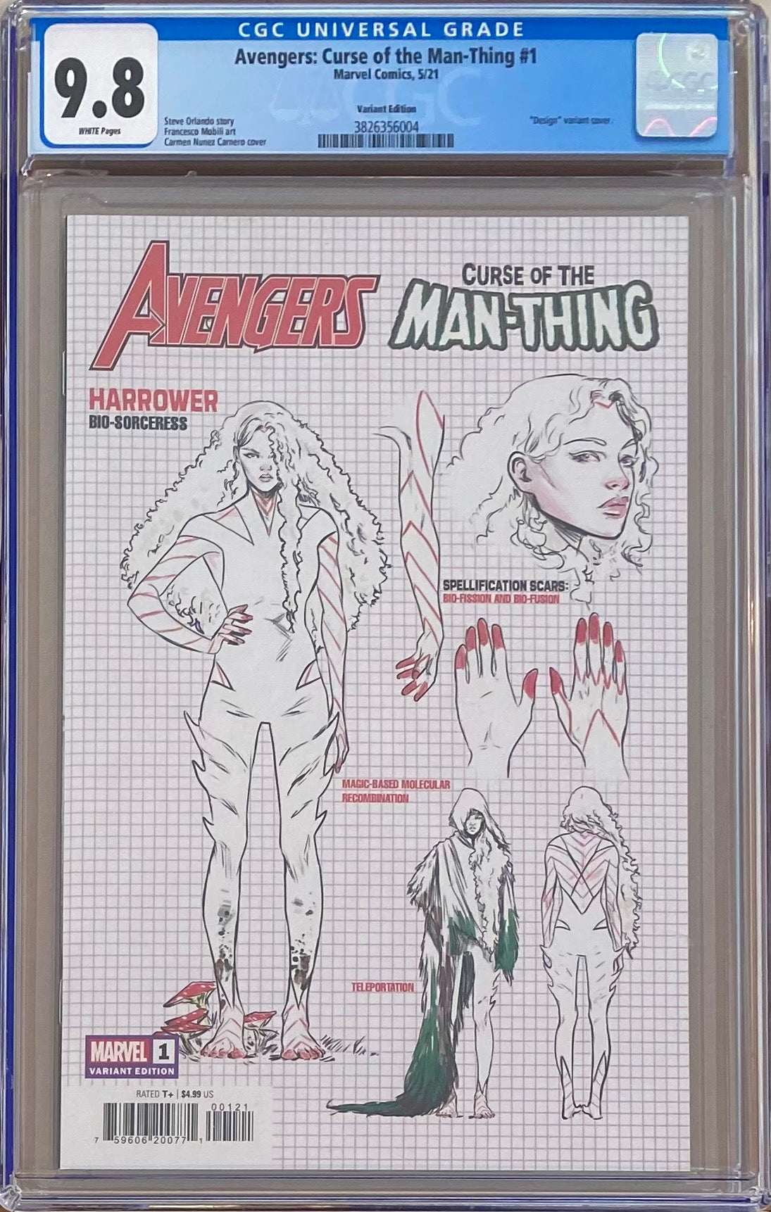 Avengers: Curse of the Man-Thing #1 Carnero Retailer Incentive "Design" Variant CGC 9.8