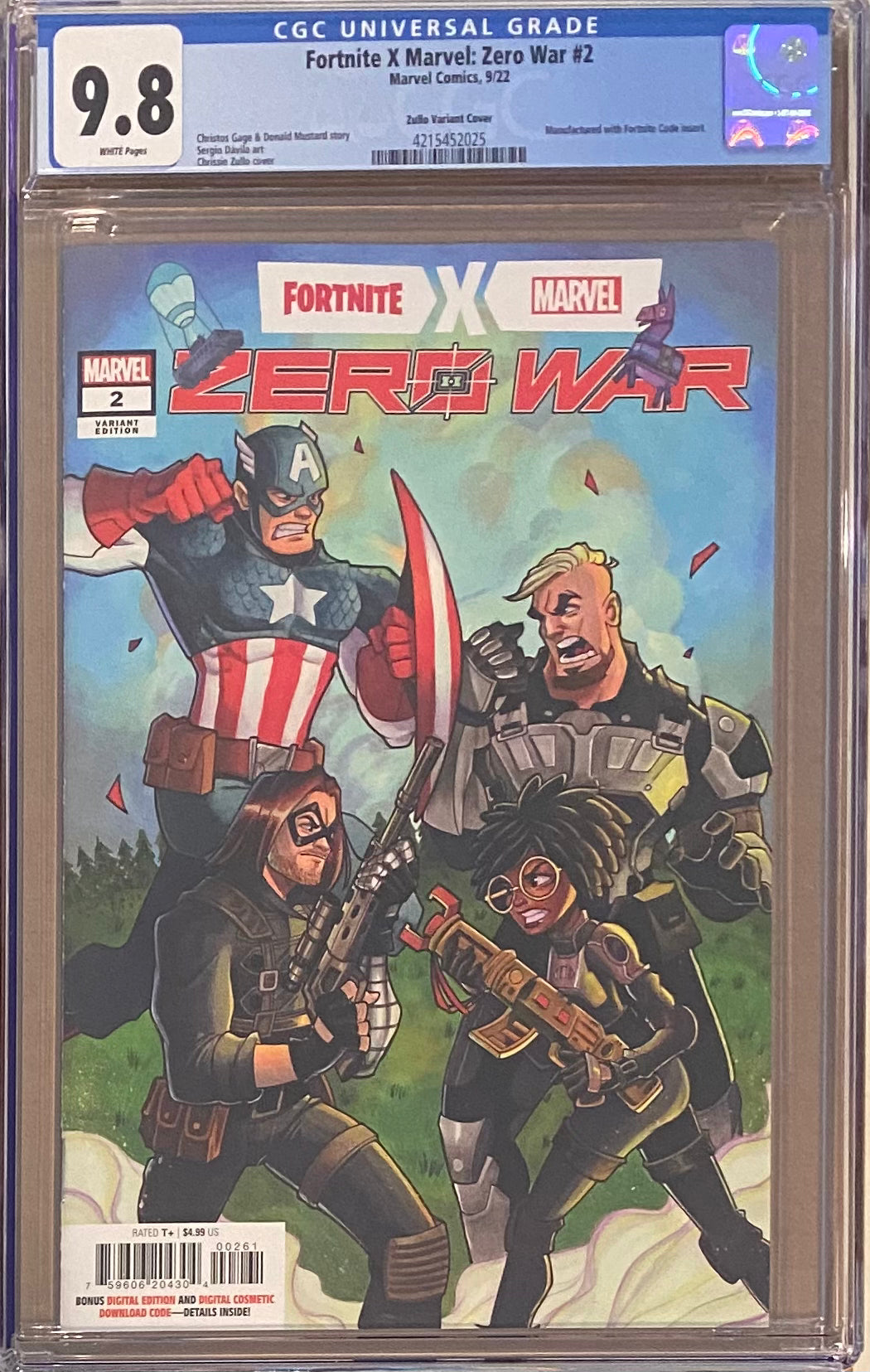 Fortnite/Marvel: Zero War #2 Zullo Variant CGC 9.8