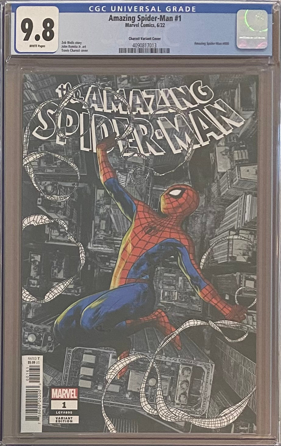 Amazing Spider-Man #1 Charest 1:25 Retailer Incentive Variant CGC 9.8