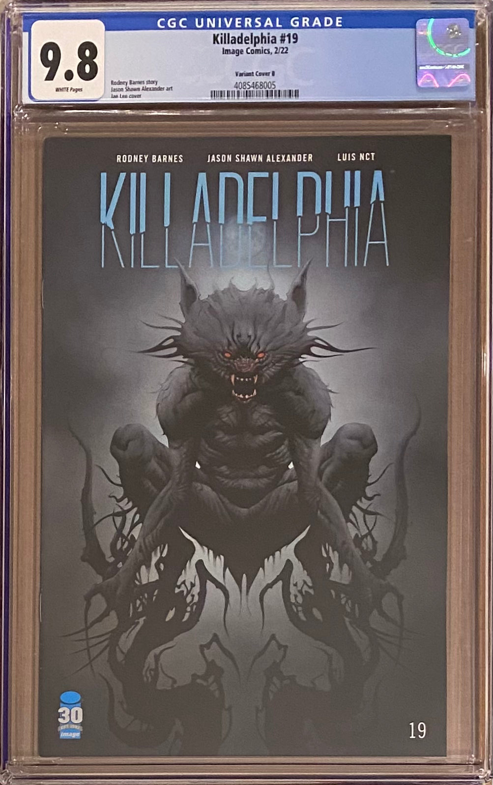 Killadelphia #19 Lee Variant B CGC 9.8