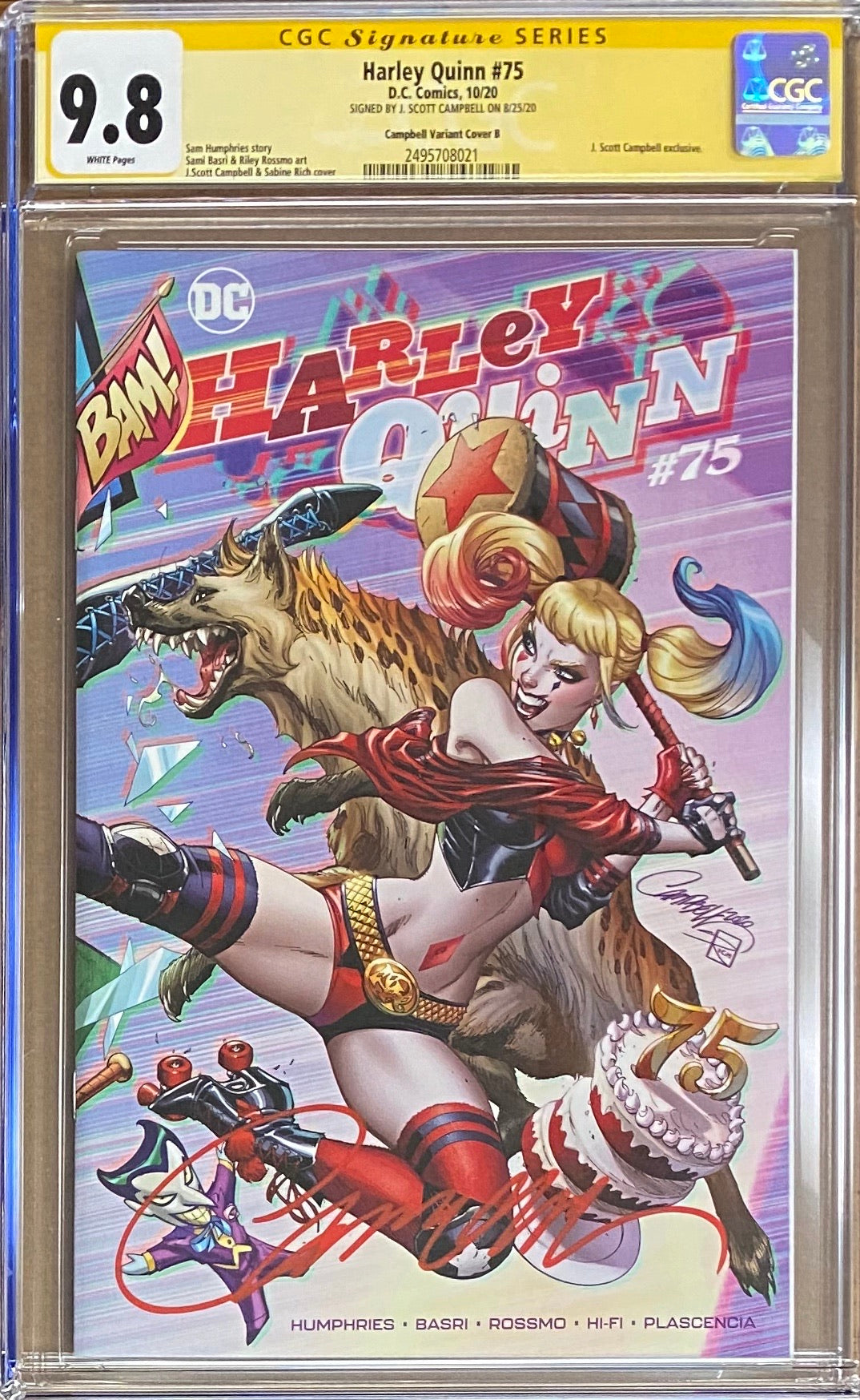 Harley Quinn #75 J. Scott Campbell Exclusive B - "Harley Quinn (connecting)" CGC 9.8 SS