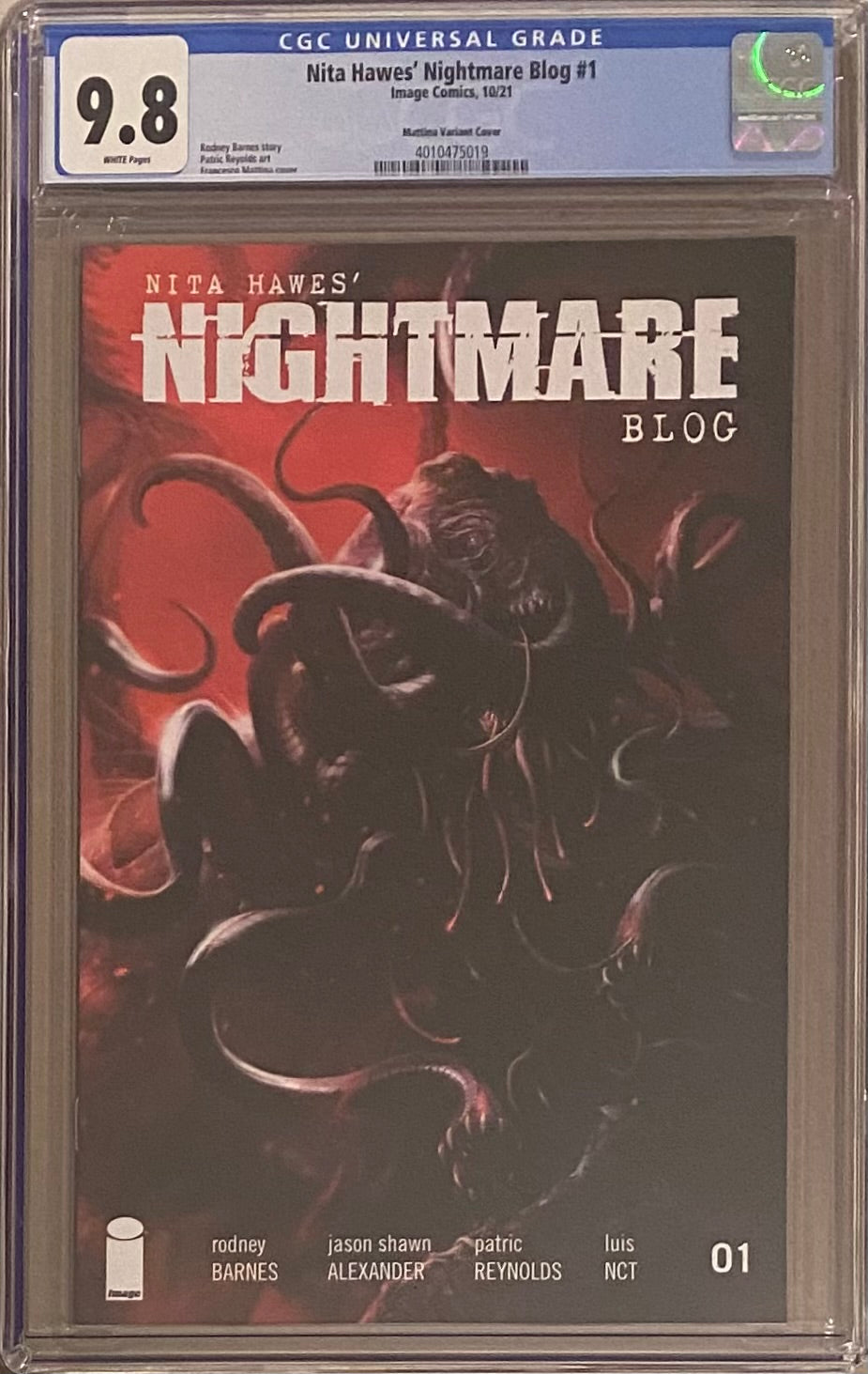 Nita Hawes' Nightmare Blog #1 Mattina Variant CGC 9.8