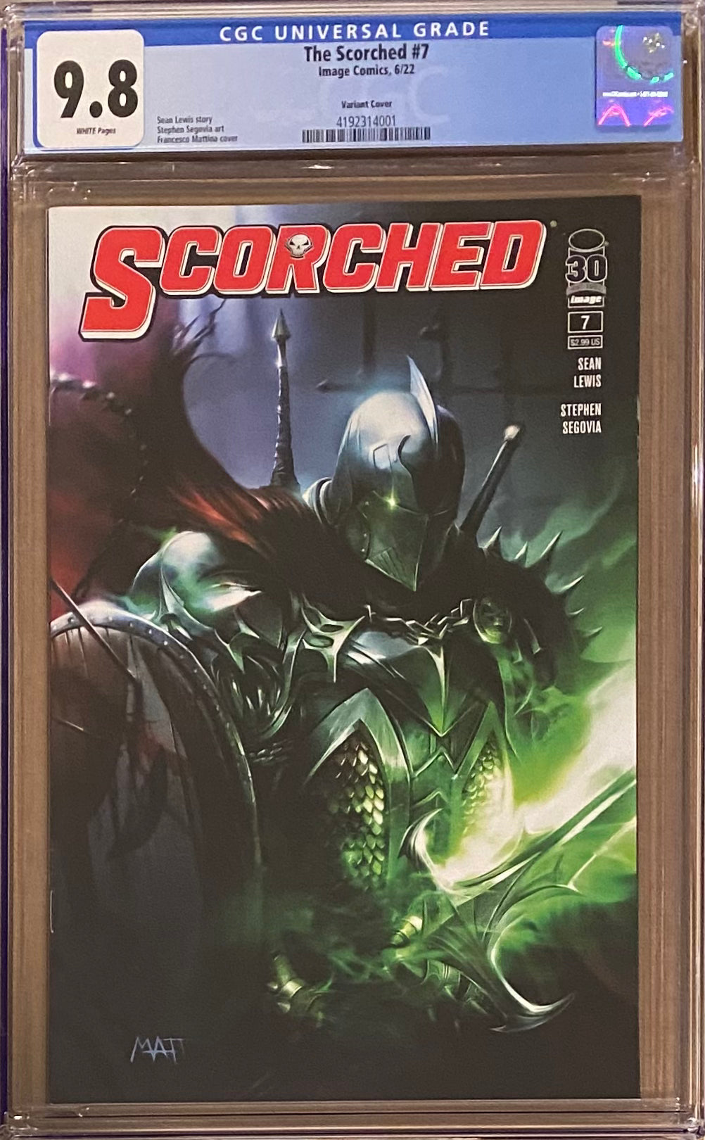 The Scorched #7 Mattina Variant CGC 9.8