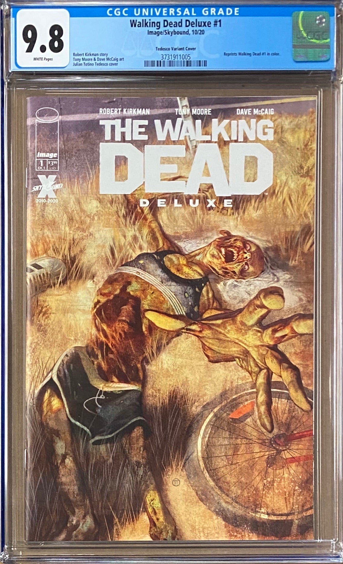 Walking Dead Deluxe #1 Tedesco Variant CGC 9.8