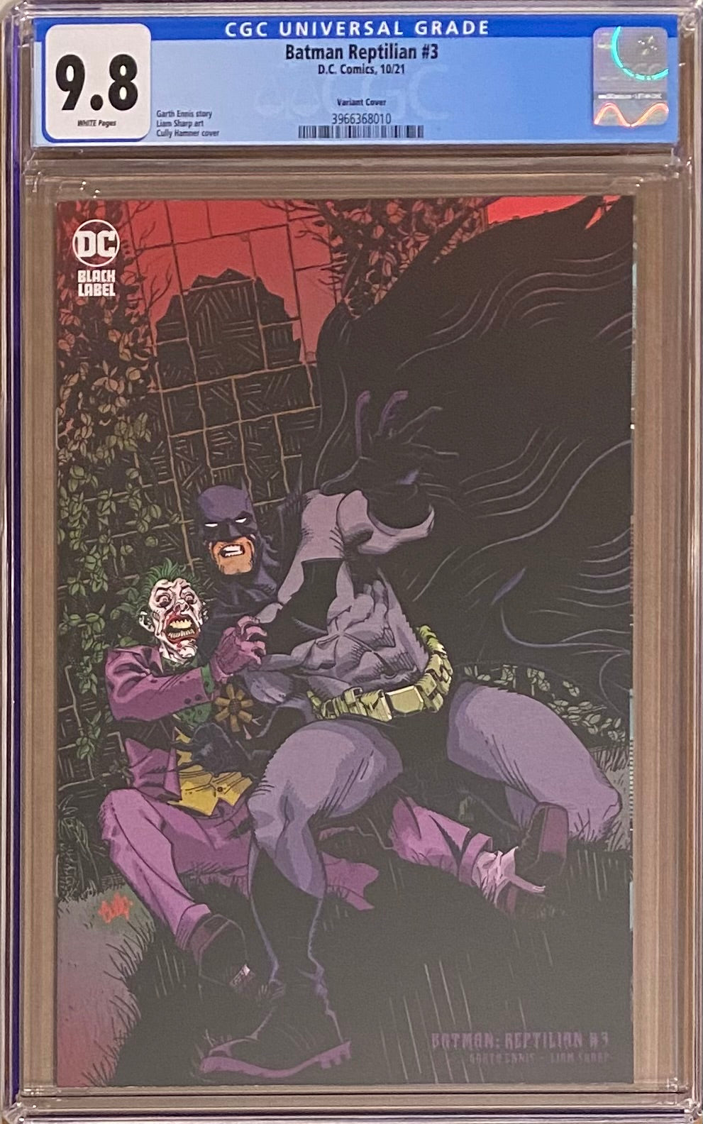 Batman: Reptilian #3 Variant DC Black Label CGC 9.8
