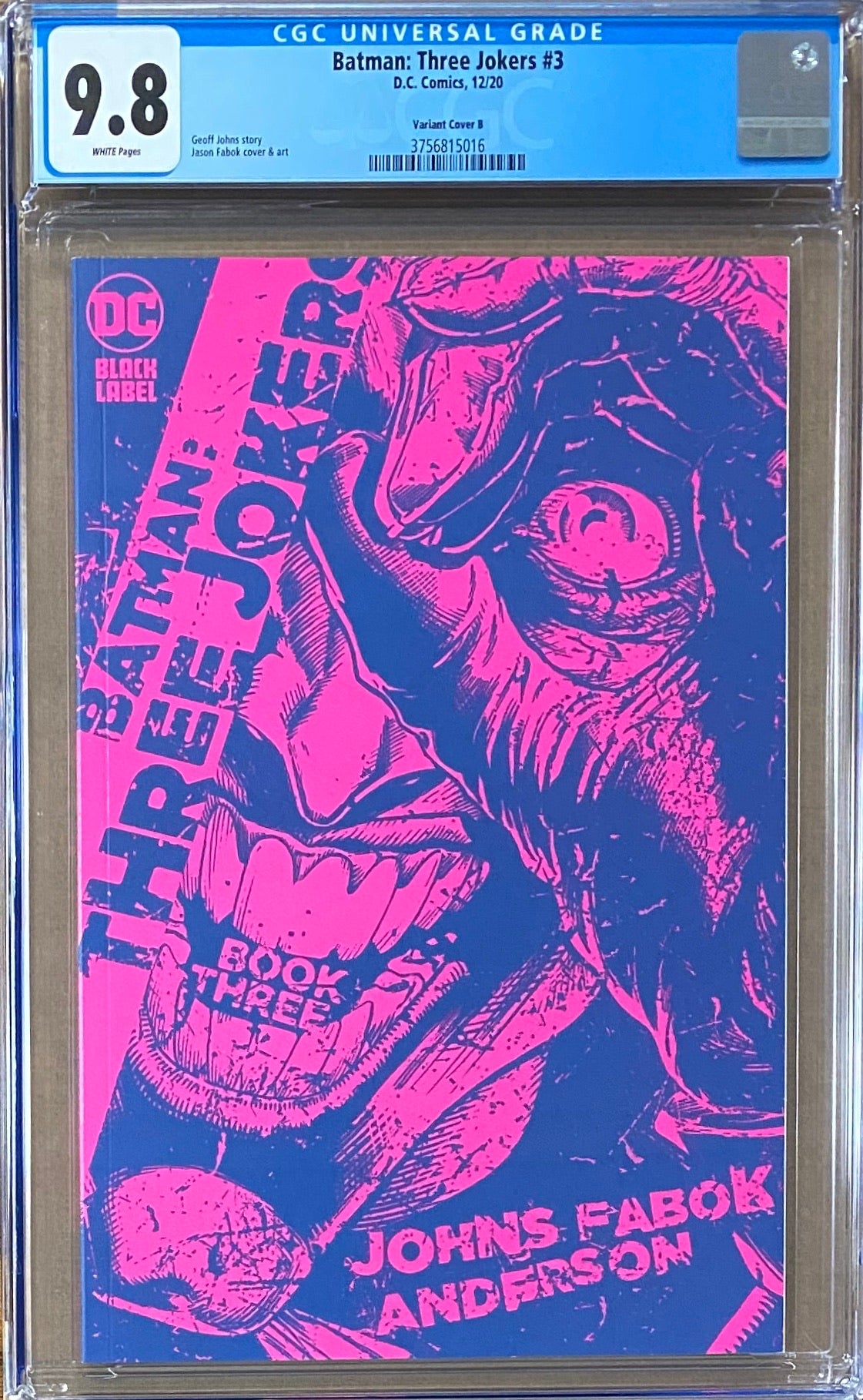 Batman: Three Jokers #3 1:25 Retailer Incentive Variant B DC Black Label CGC 9.8