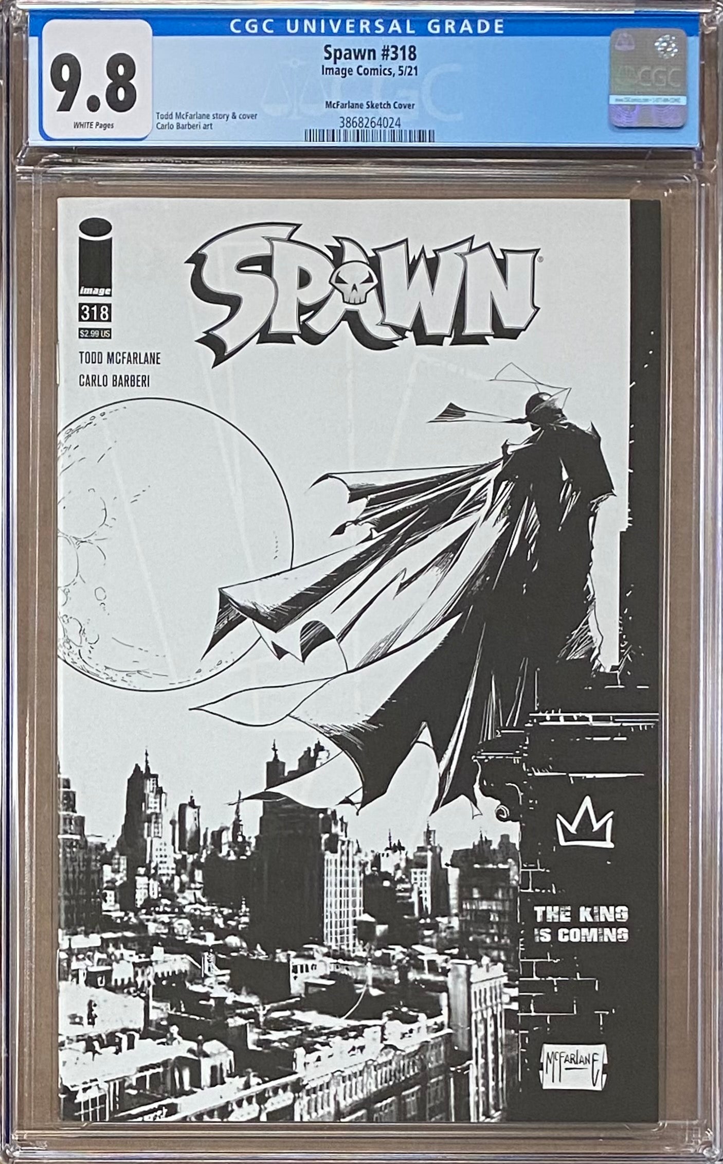 Spawn #318 McFarlane Sketch Variant CGC 9.8