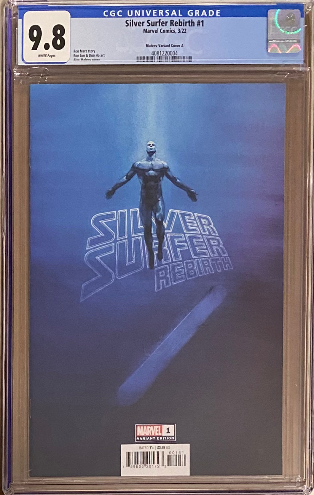 Silver Surfer: Rebirth #1 Maleev 1:50 Retailer Incentive Variant CGC 9.8
