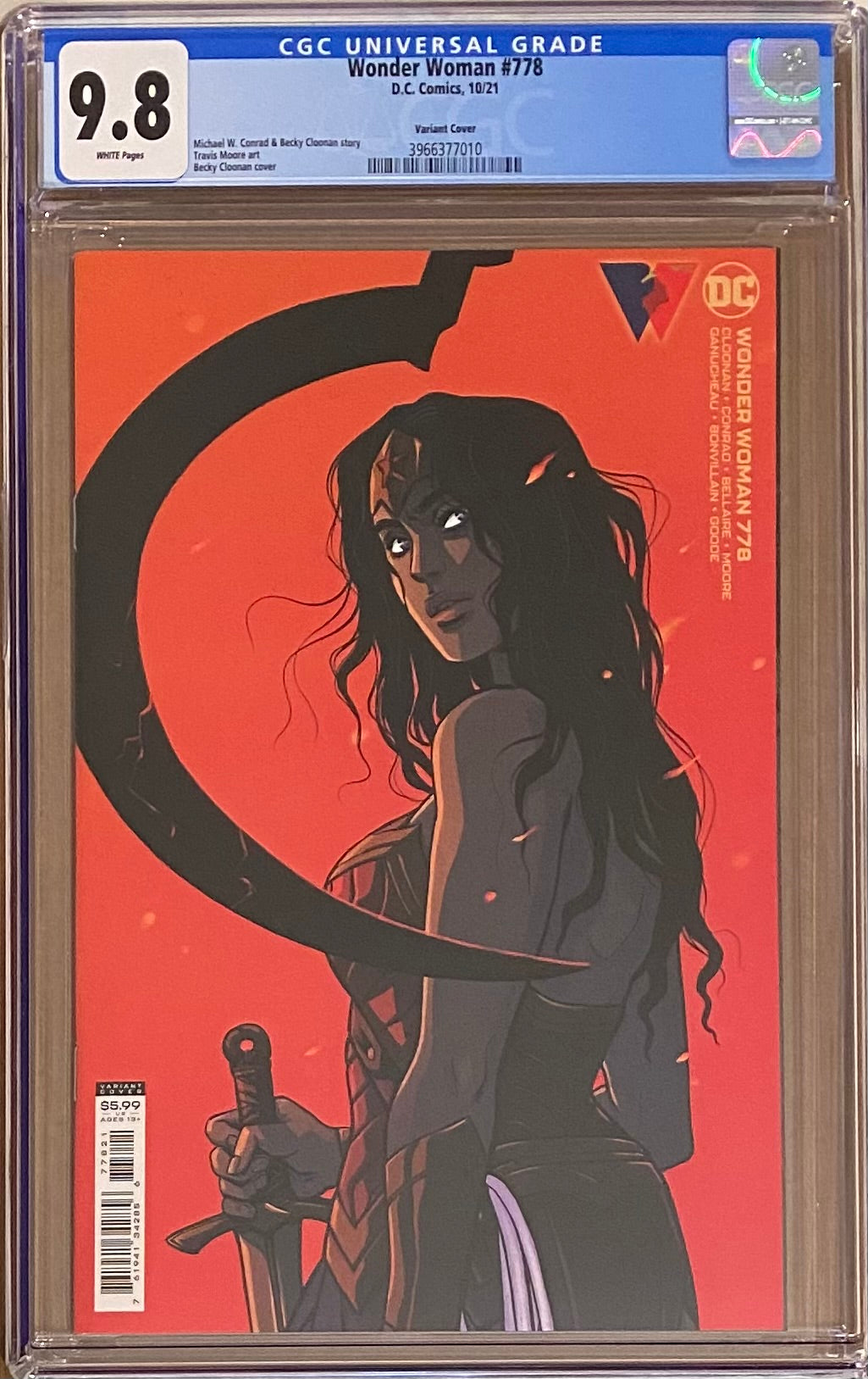 Wonder Woman #778 Cloonan Variant CGC 9.8