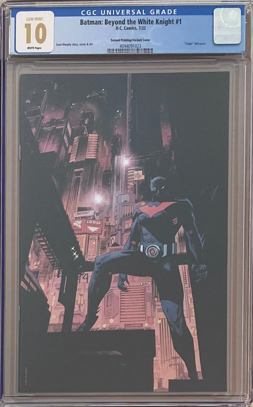 Batman: Beyond the White Knight #1 Second Printing Murphy 1:25 Foil Retailer Incentive Variant CGC 10.0 GEM MINT