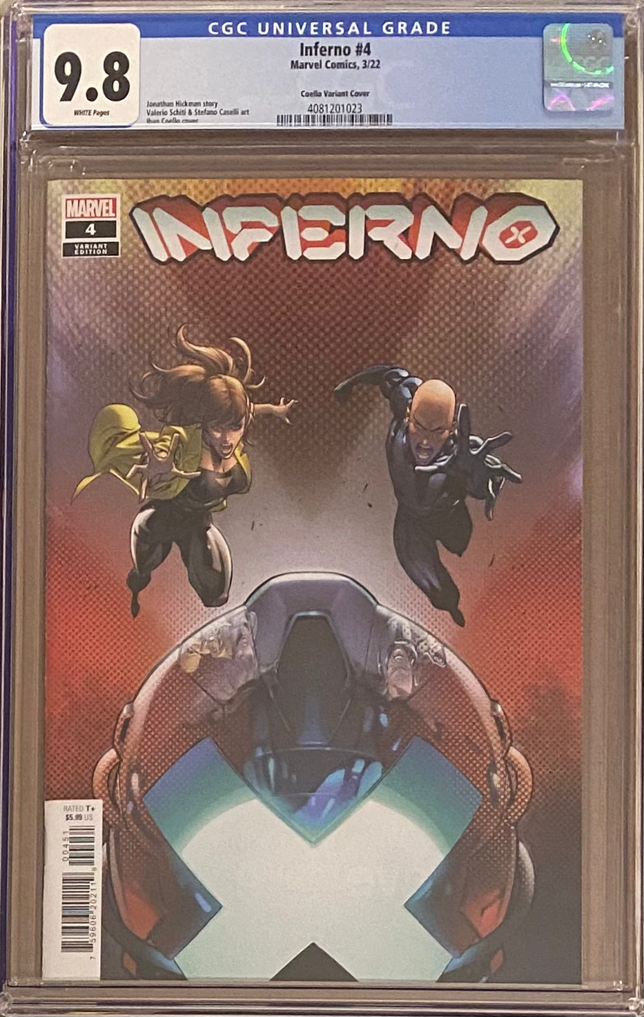 Inferno #4 Coello 1:25 Retailer Incentive Variant CGC 9.8