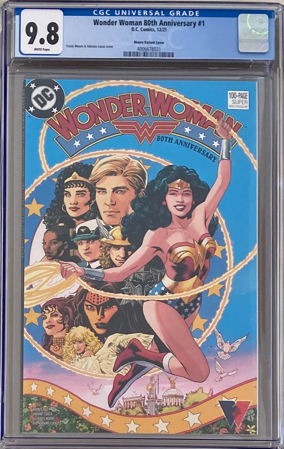 Wonder Woman 80th Anniversary 100 Page Super Spectacular #1 Moore Variant CGC 9.8