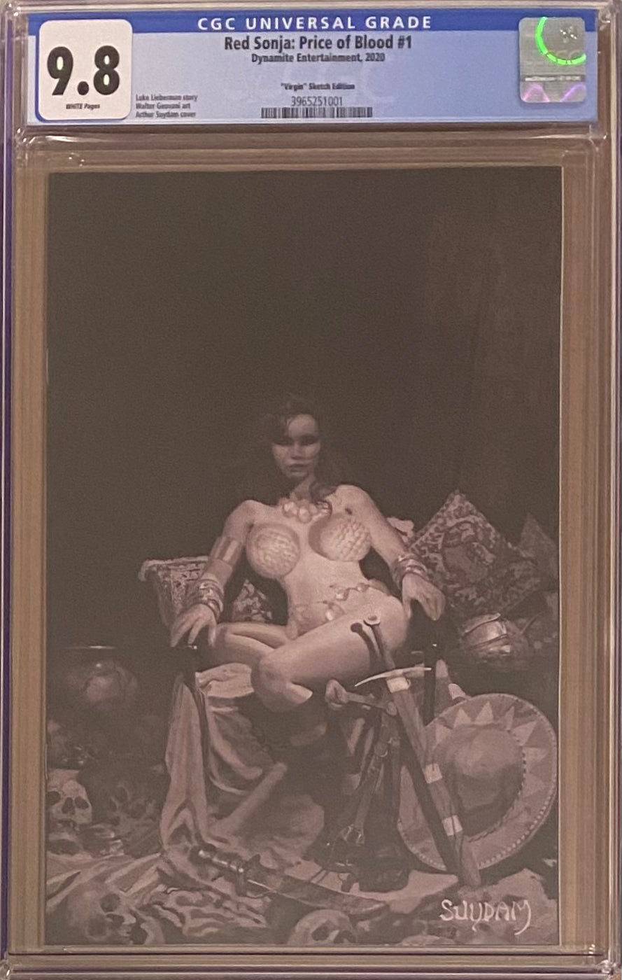 Red Sonja: Price of Blood #1 Virgin Sketch Variant CGC 9.8