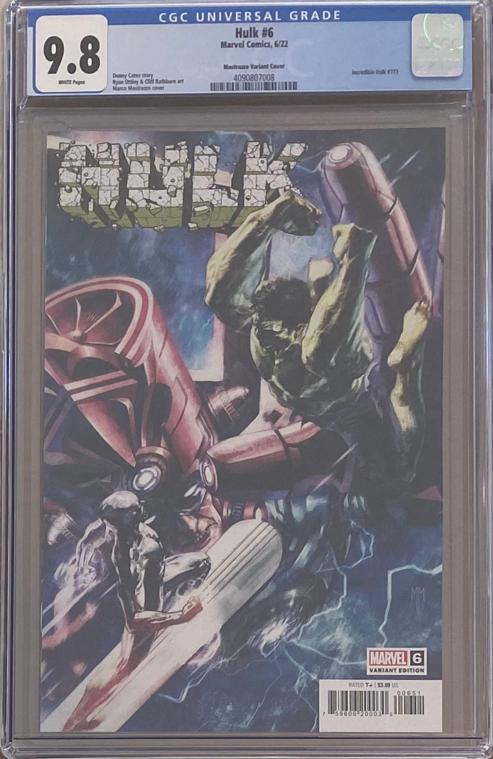 Hulk #6 Mastrazzo 1:25 Retailer Incentive Variant CGC 9.8 - First Appearance Titan