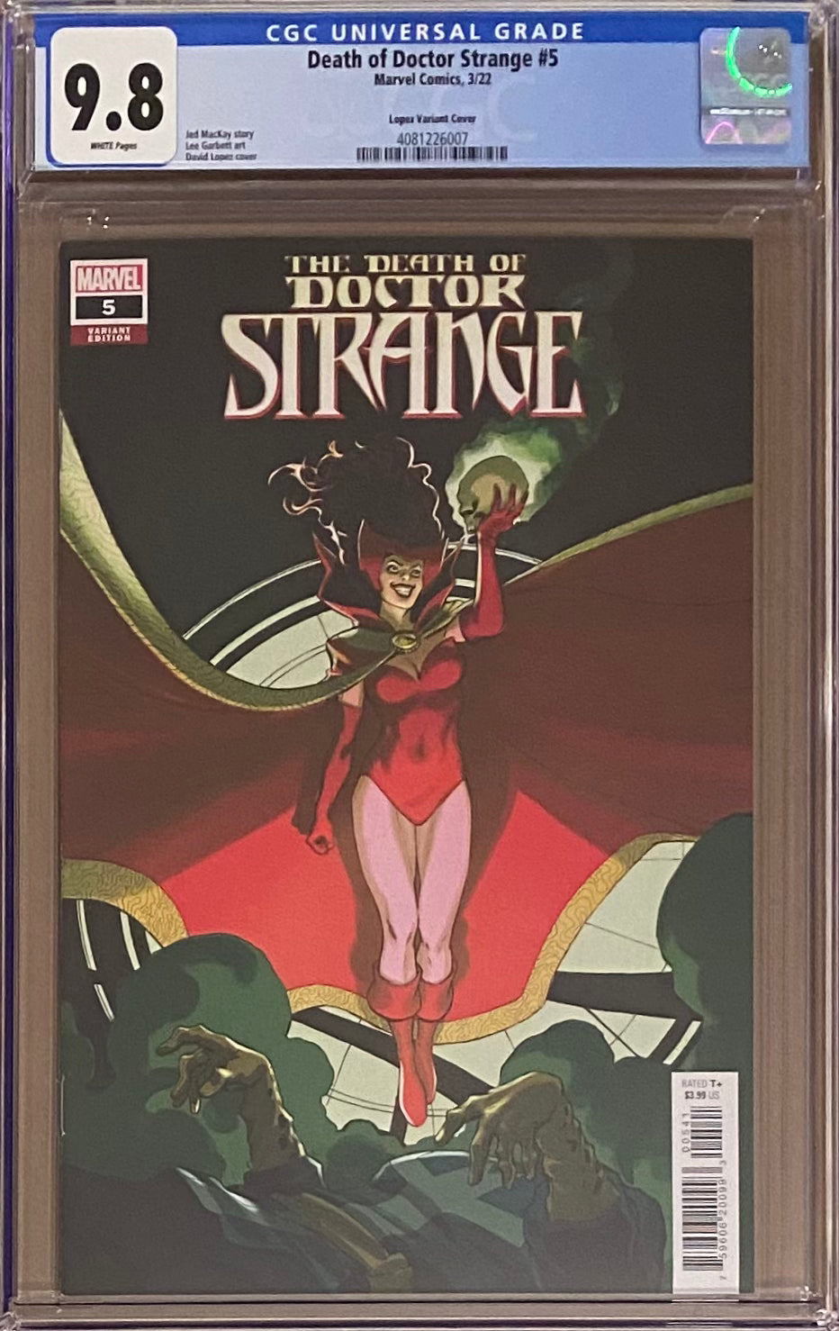 The Death of Doctor Strange #5 Lopez Variant CGC 9.8