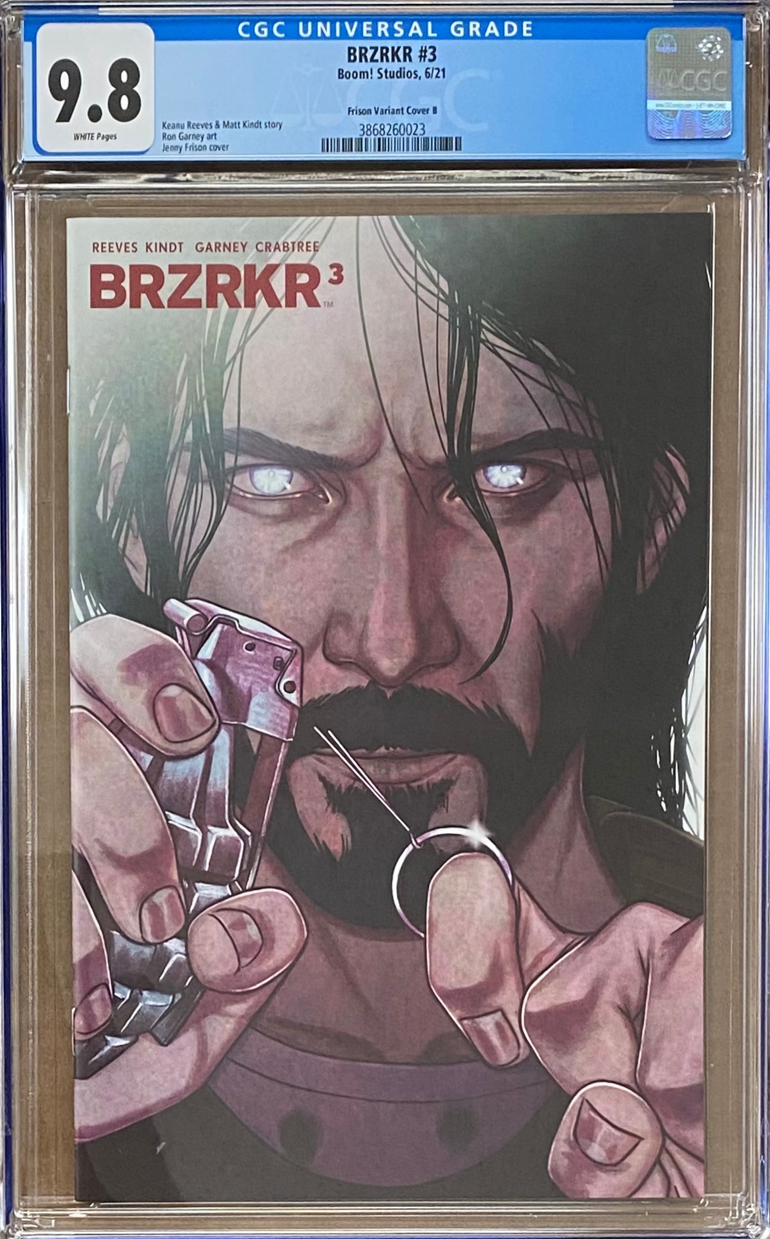 BRZRKR #3 Frison 1:50 Retailer Incentive Variant CGC 9.8 (Berzerker)