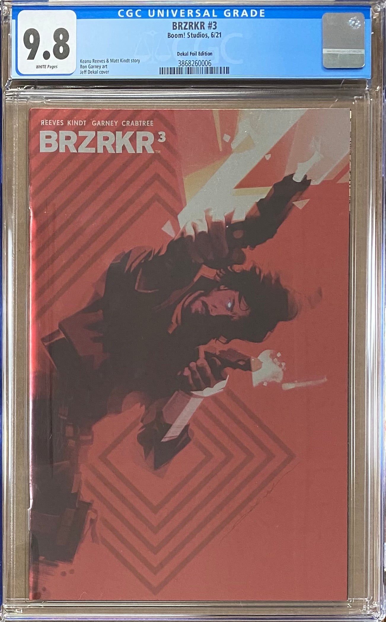 BRZRKR #3 Cover D Dekal Foil Variant CGC 9.8 (Berzerker)