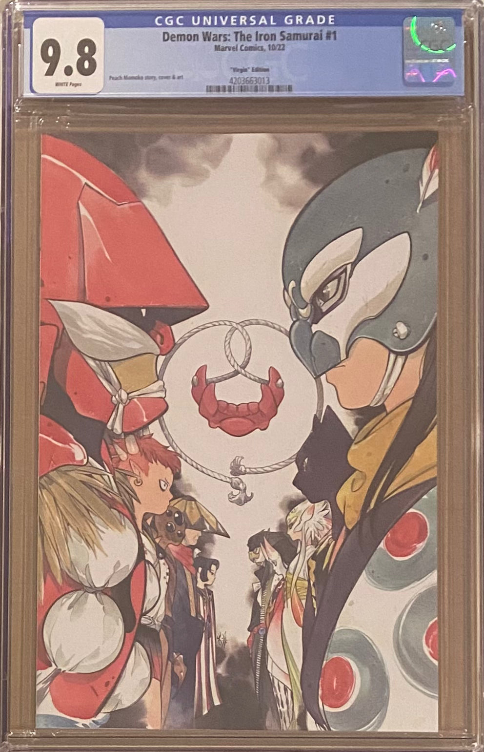 Demon Wars: The Iron Samurai #1 Momoko 1:100 Virgin Retailer Incentive Variant CGC 9.8