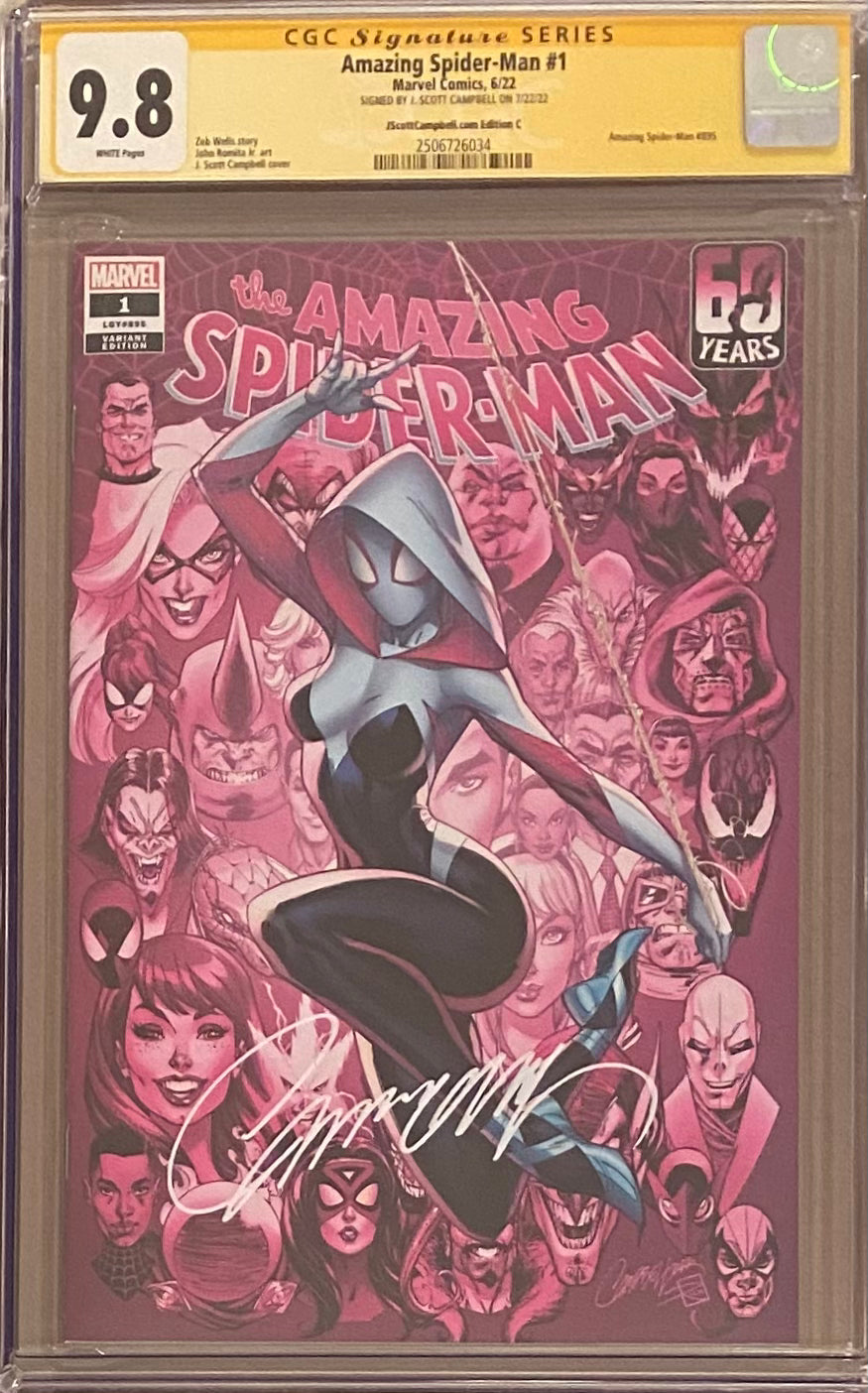 Amazing Spider-Man #1 J. Scott Campbell Edition C "Spider-Gwen" CGC 9.8 SS