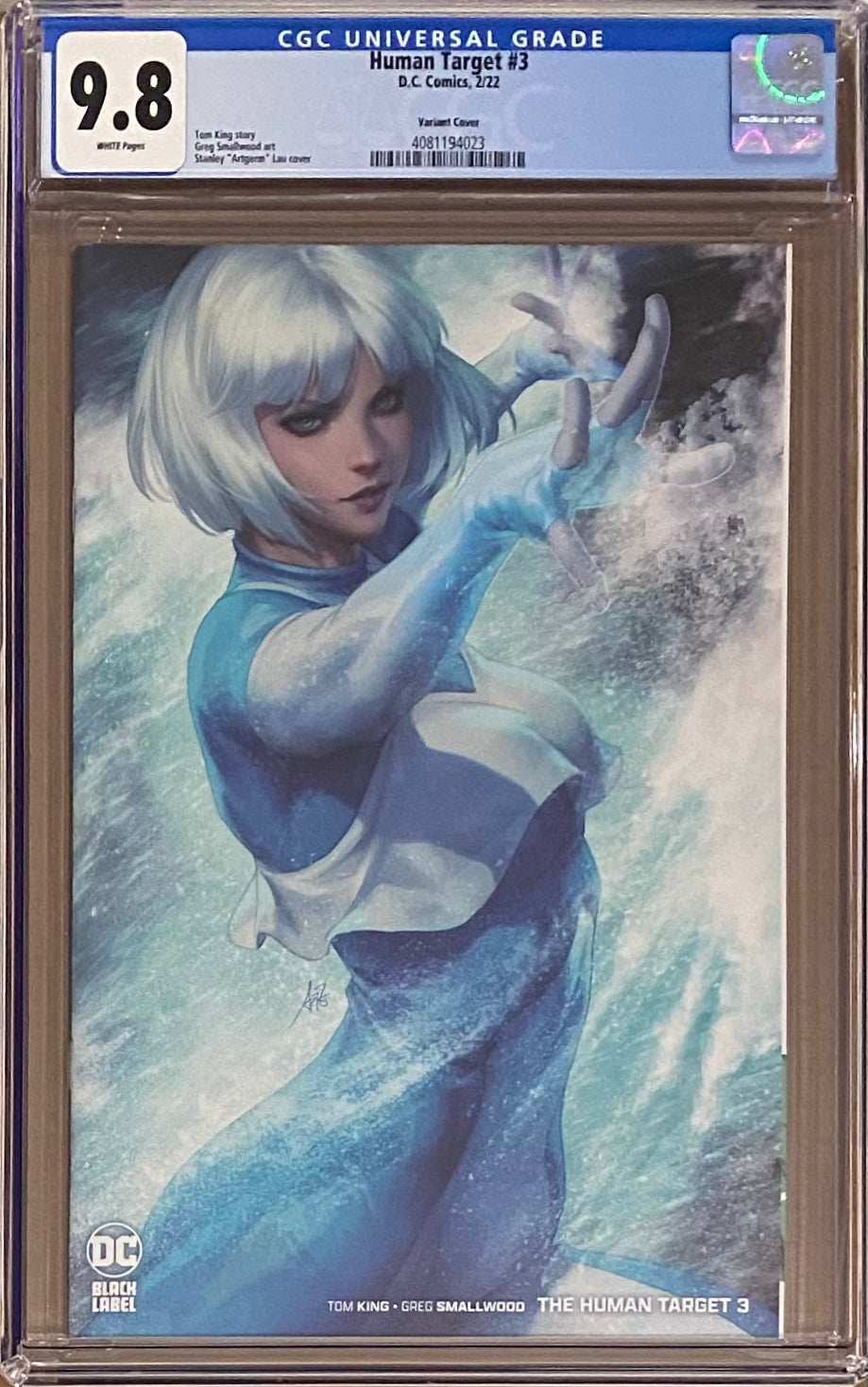 The Human Target #3 Artgerm Variant CGC 9.8 - DC Black Label
