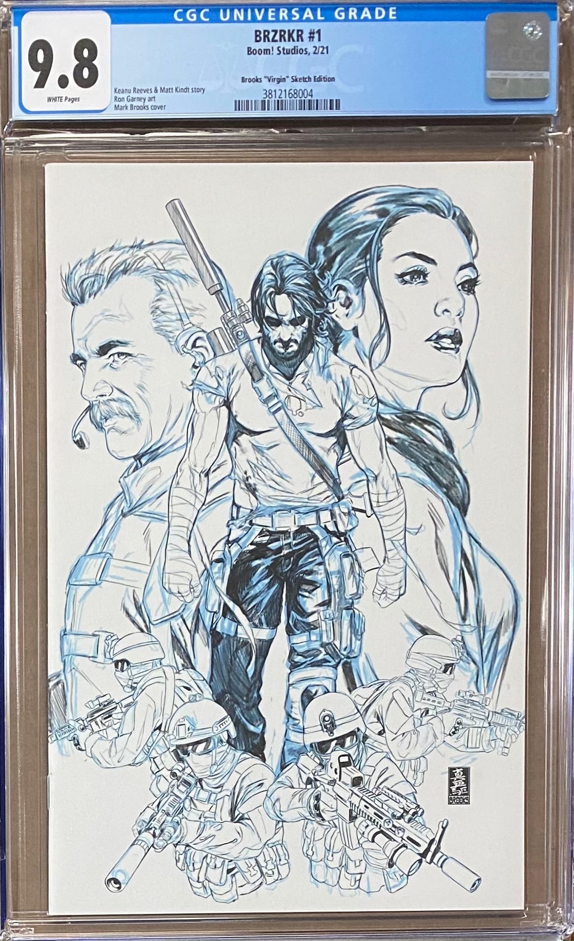 BRZRKR #1 Brooks 1:500 Sketch Retailer Incentive Variant CGC 9.8 (Berzerker)