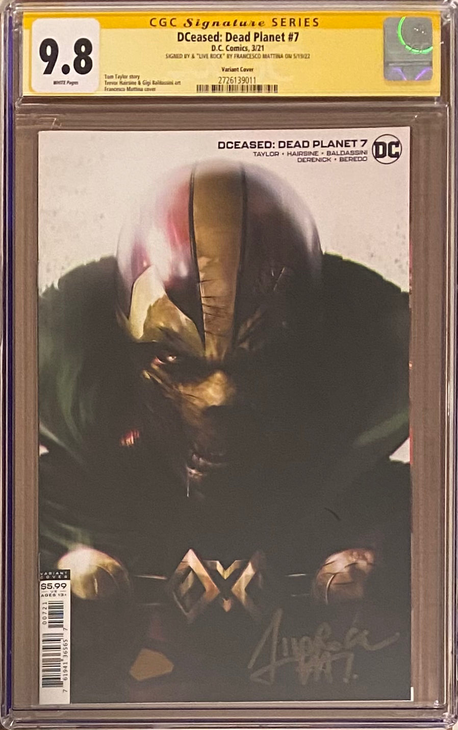 DCeased: Dead Planet #7 Mattina Variant CGC 9.8 SS