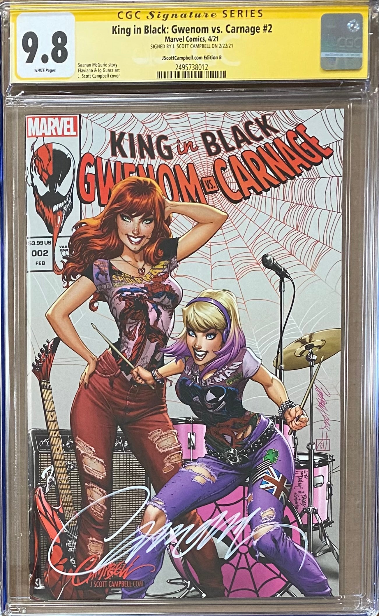 King in Black: Gwenom vs. Carnage #2 J. Scott Campbell Exclusive B CGC 9.8 SS
