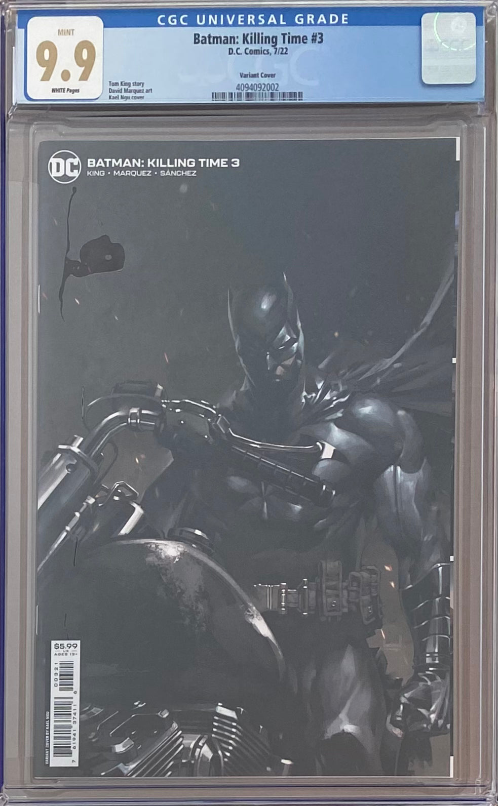 Batman: Killing Time #3 Variant CGC 9.9 MINT
