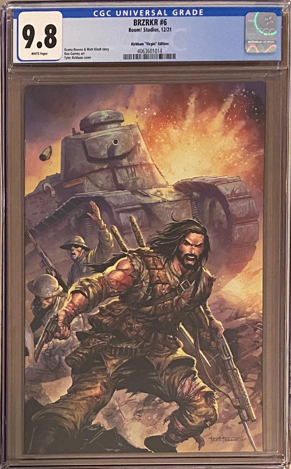 BRZRKR #6 Kirkham 1:50 Virgin Retailer Incentive Variant CGC 9.8 (Berzerker)
