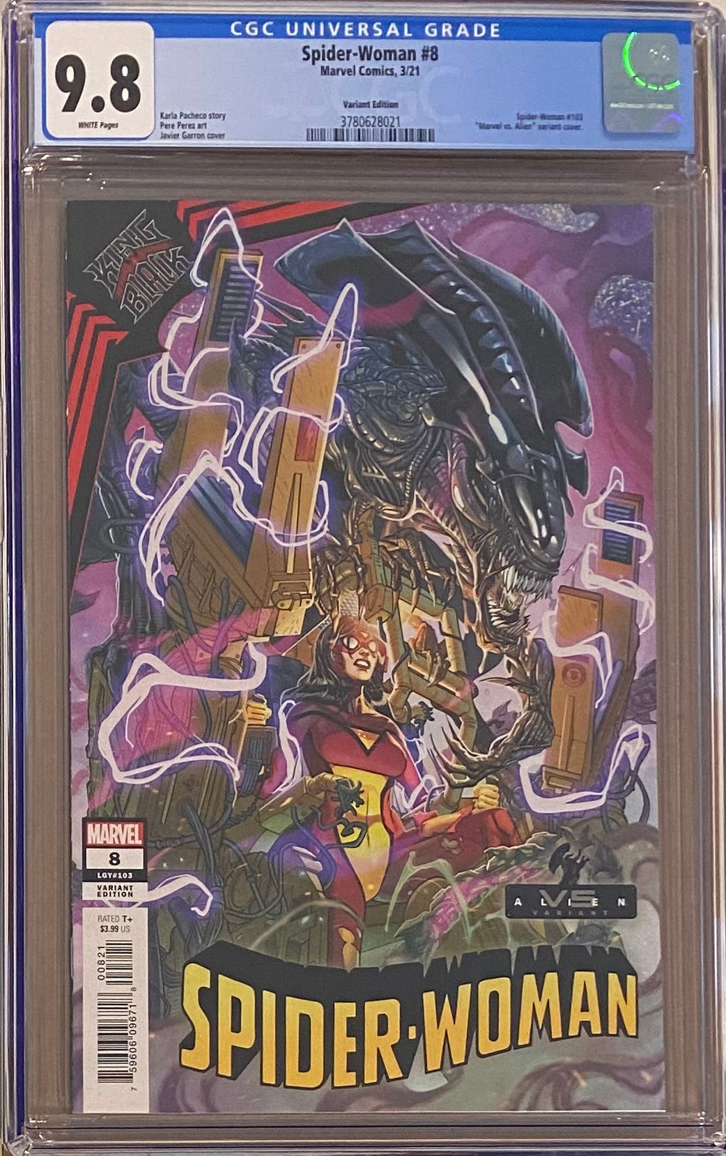 Spider-Woman #8 Garron "Marvel vs. Aliens" Variant CGC 9.8