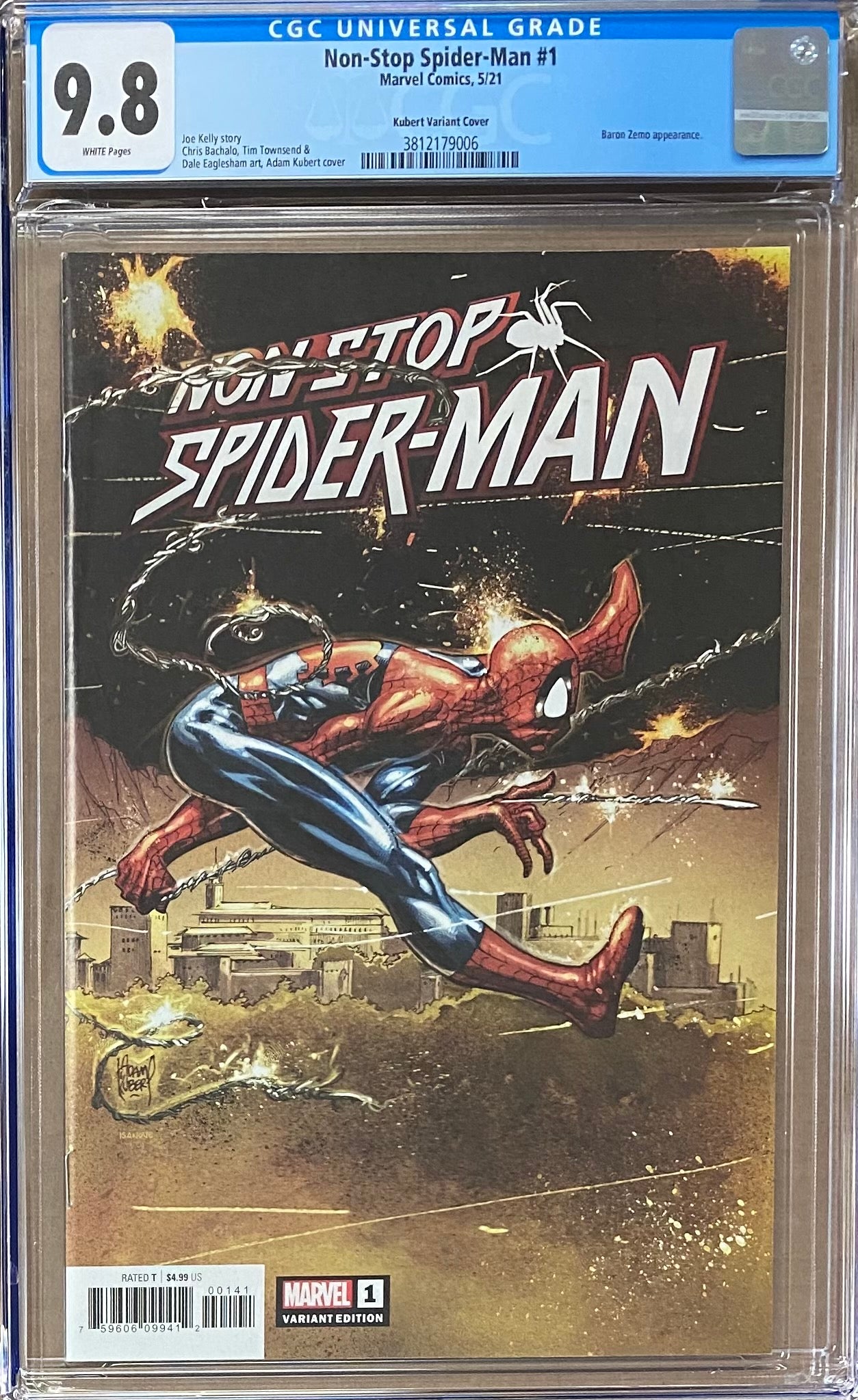Non-Stop Spider-Man #1 Kubert 1:50 Retailer Incentive Variant CGC 9.8