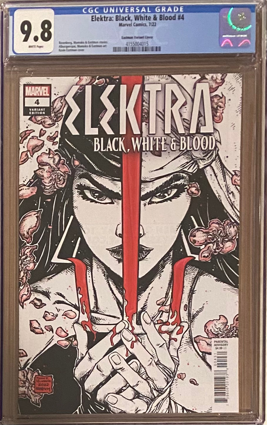 Elektra: Black, White, & Blood #4 Eastman 1:25 Retailer Incentive Variant CGC 9.8