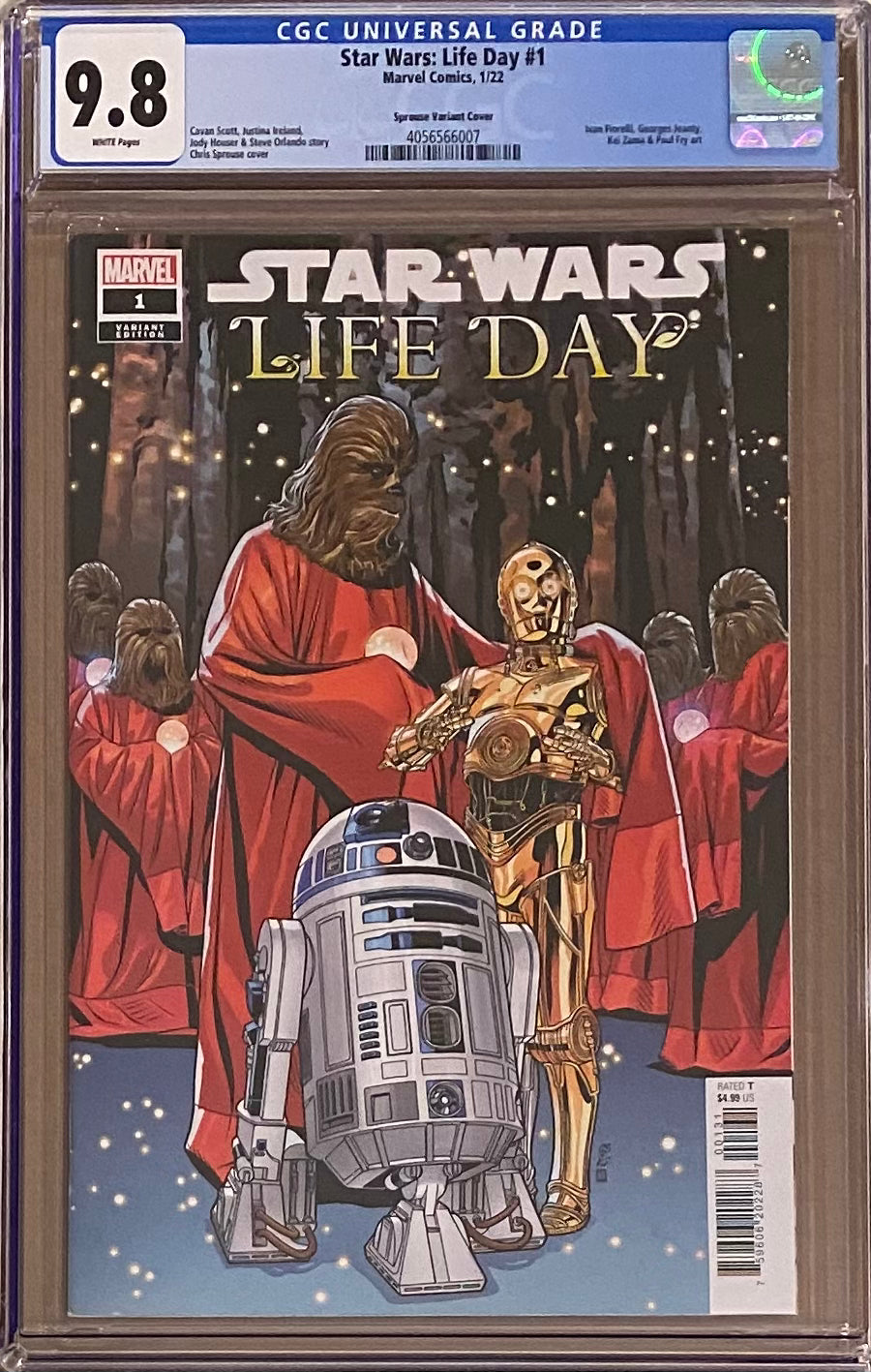Star Wars: Life Day #1 Sprouse 1:10 Retailer Incentive Variant CGC 9.8