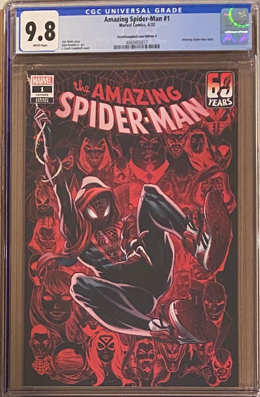 Amazing Spiderman 1 J Scott Campbell cheapest Miles Morales Variant LTD 1800