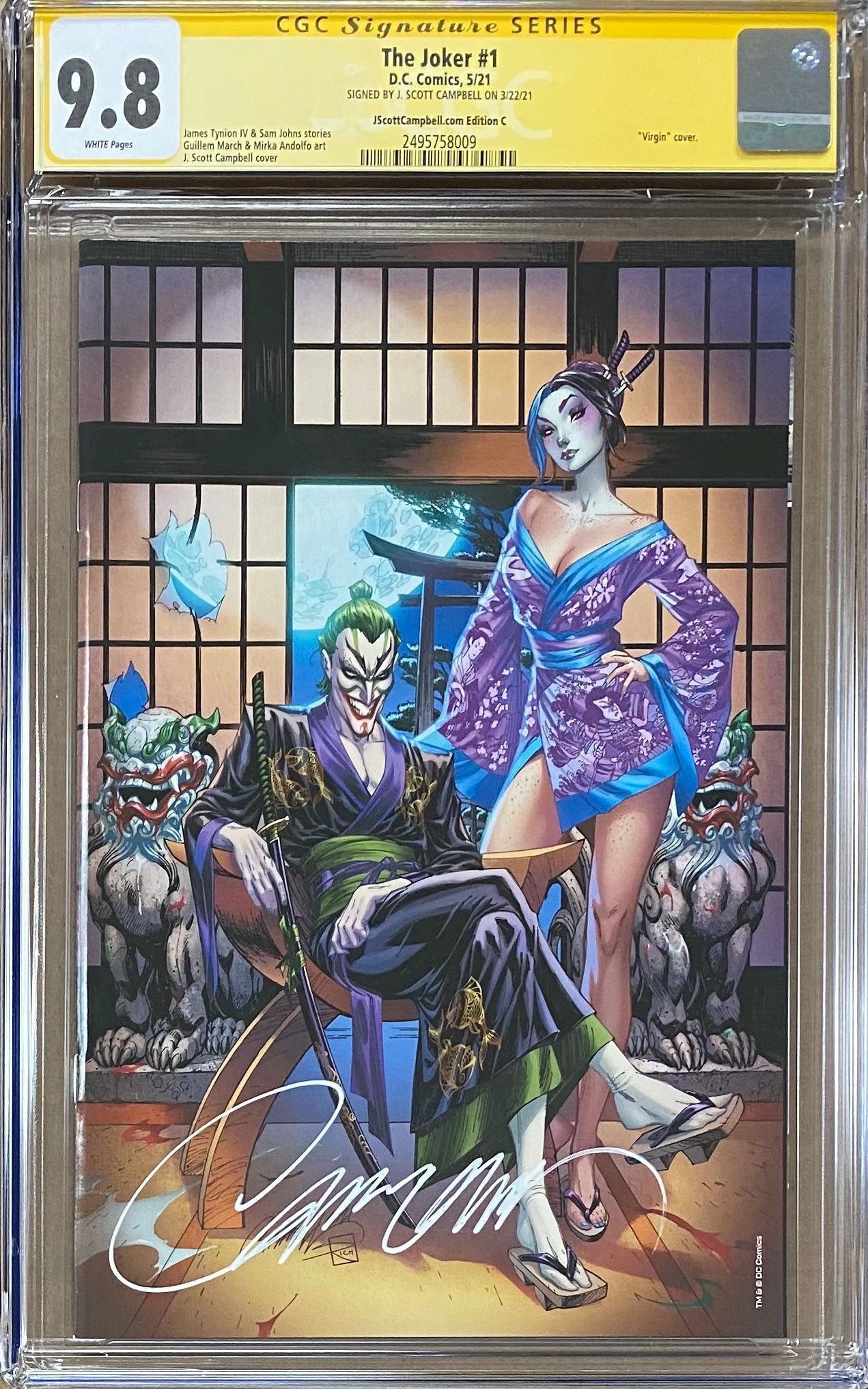 The Joker #1 J. Scott Campbell Exclusive C CGC 9.8 SS