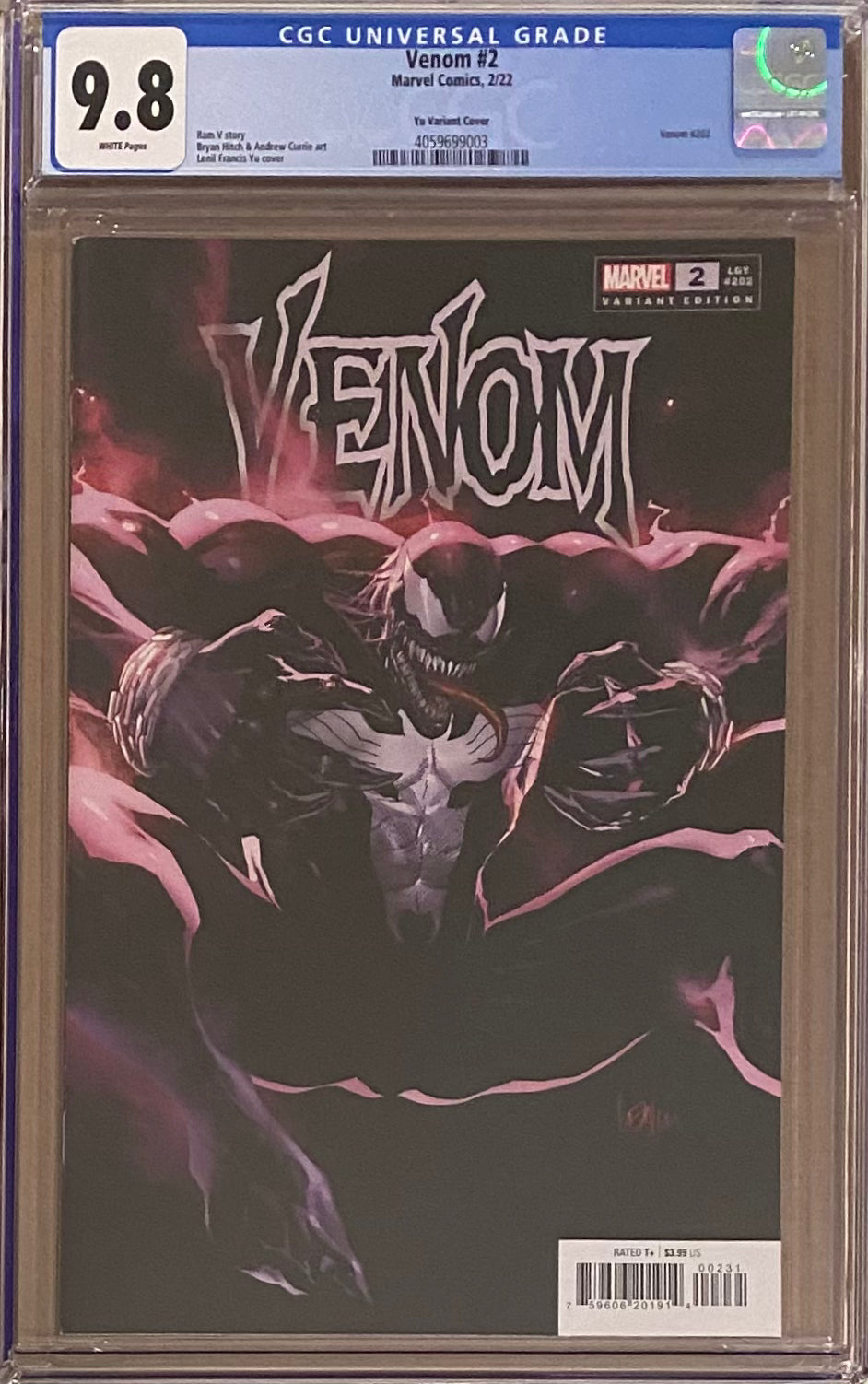 Venom #2 Yu 1:25 Retailer Incentive Variant CGC 9.8
