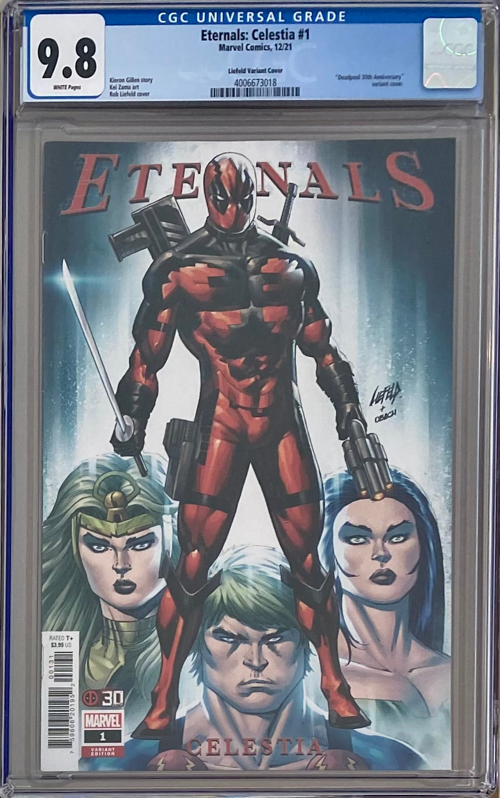 Eternals: Celestia Liefeld Deadpool 30th Anniversary Variant CGC 9.8