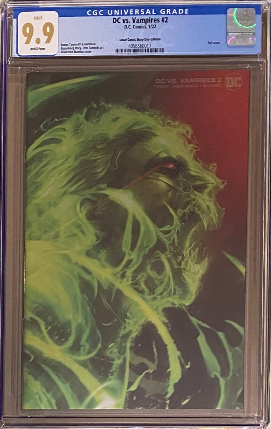 DC vs. Vampires #2 Mattina LCSD Silver Foil Variant CGC 9.9 MINT