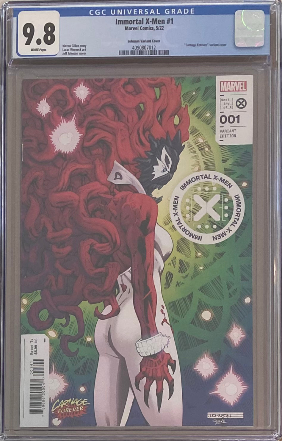 Immortal X-Men #1 Johnson Carnage Forever Variant CGC 9.8