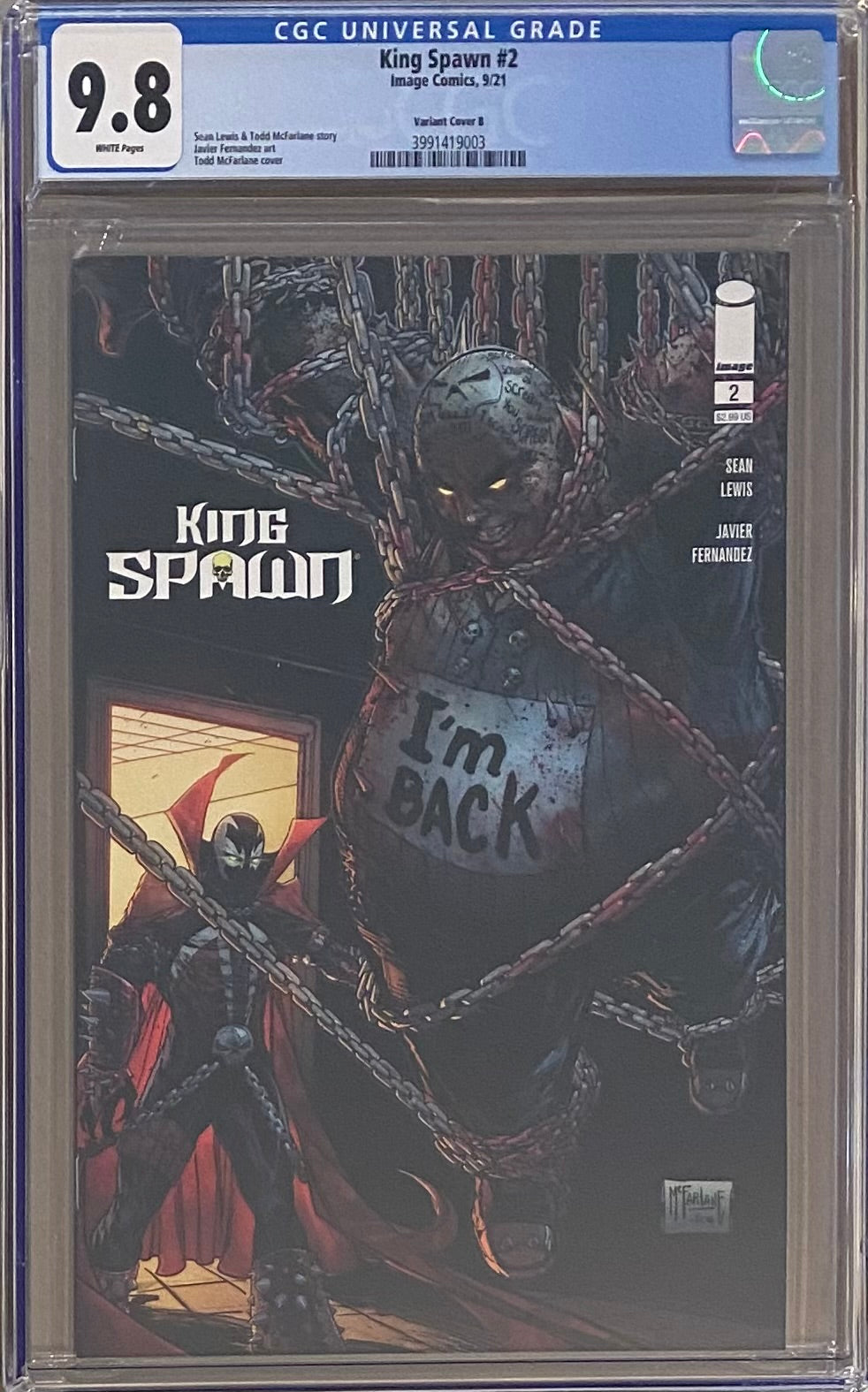 King Spawn #2 McFarlane Cover B CGC 9.8