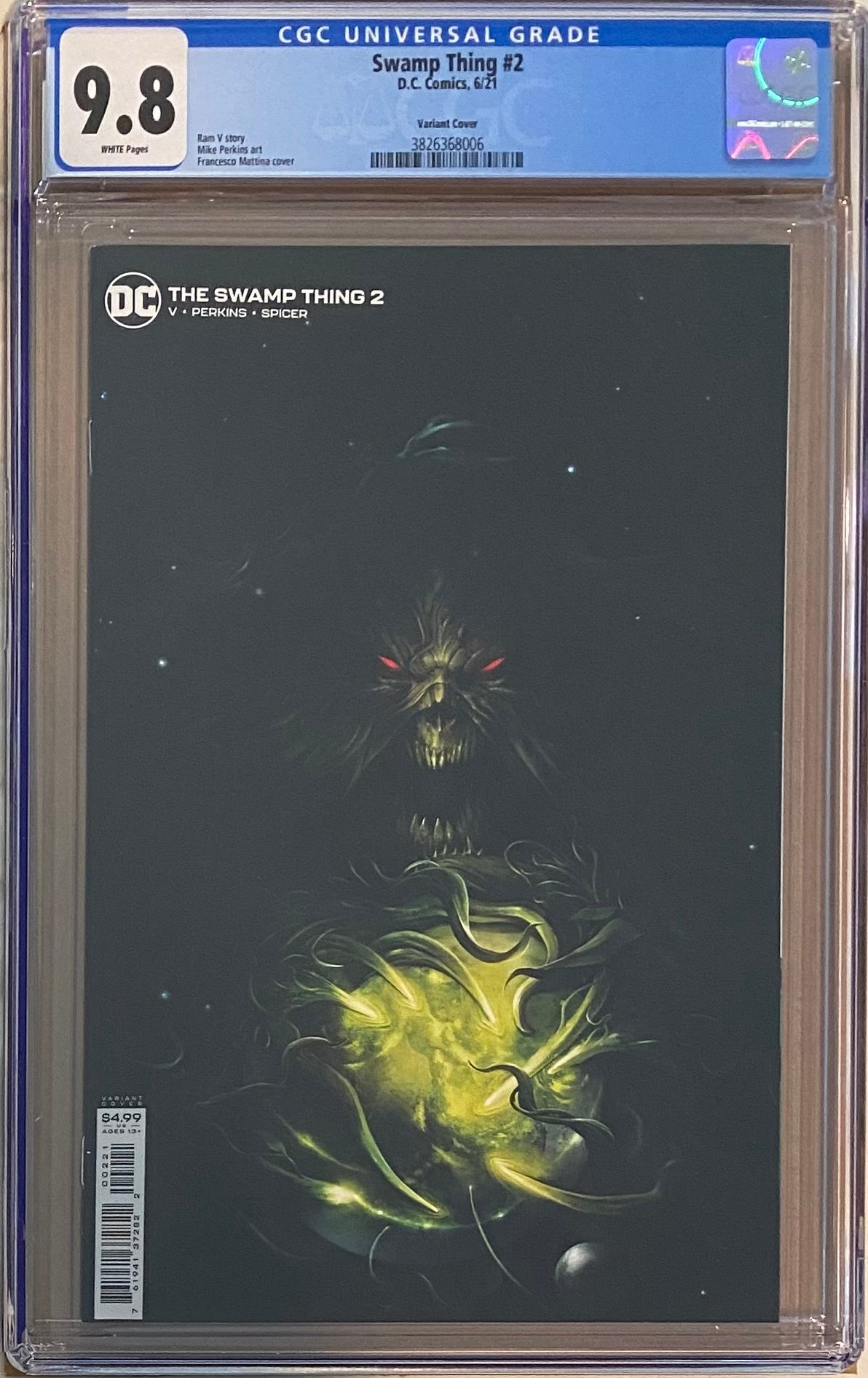 Swamp Thing #2 Mattina Variant CGC 9.8