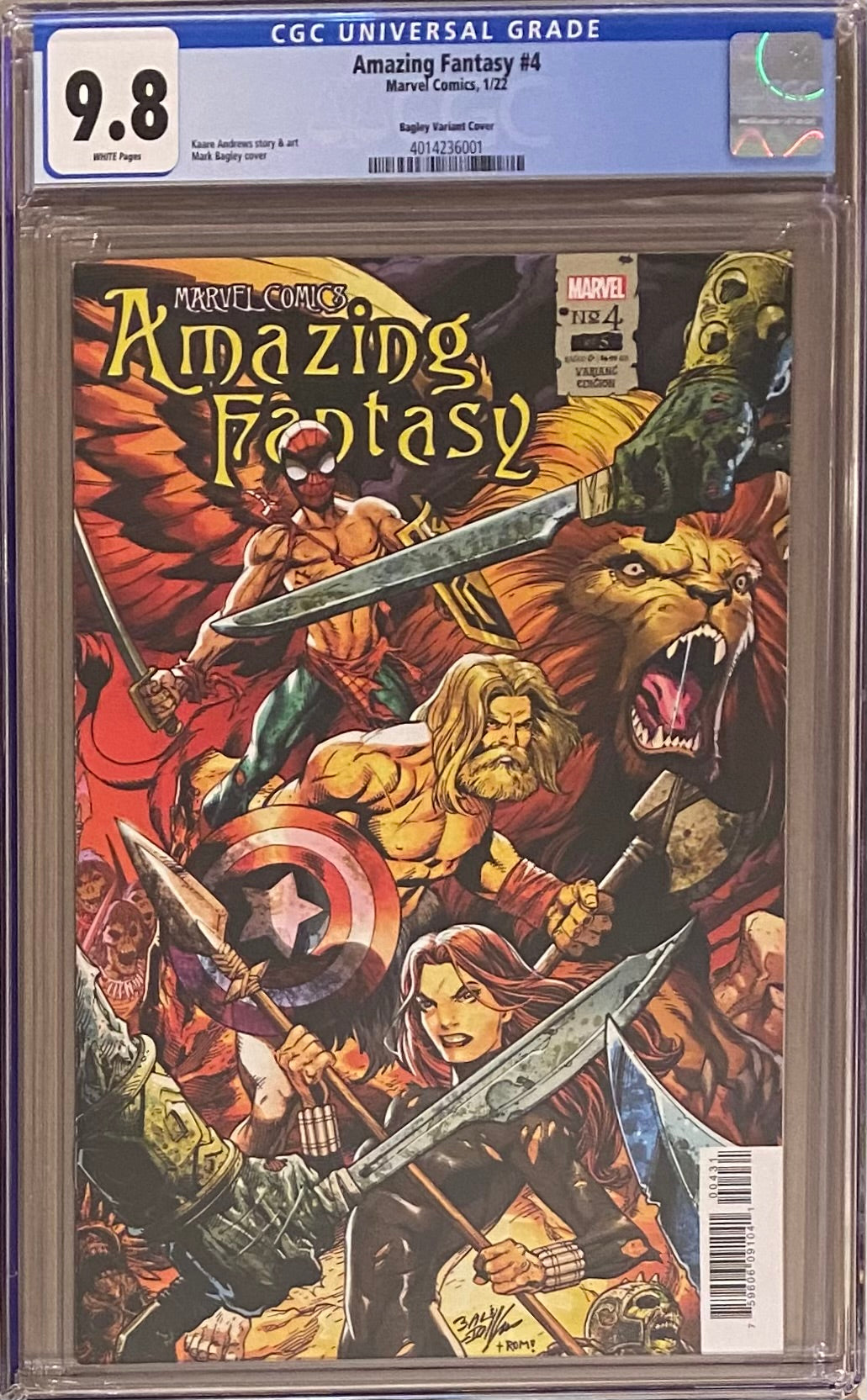 Amazing Fantasy #4 Bagley 1:25 Retailer Incentive Variant CGC 9.8
