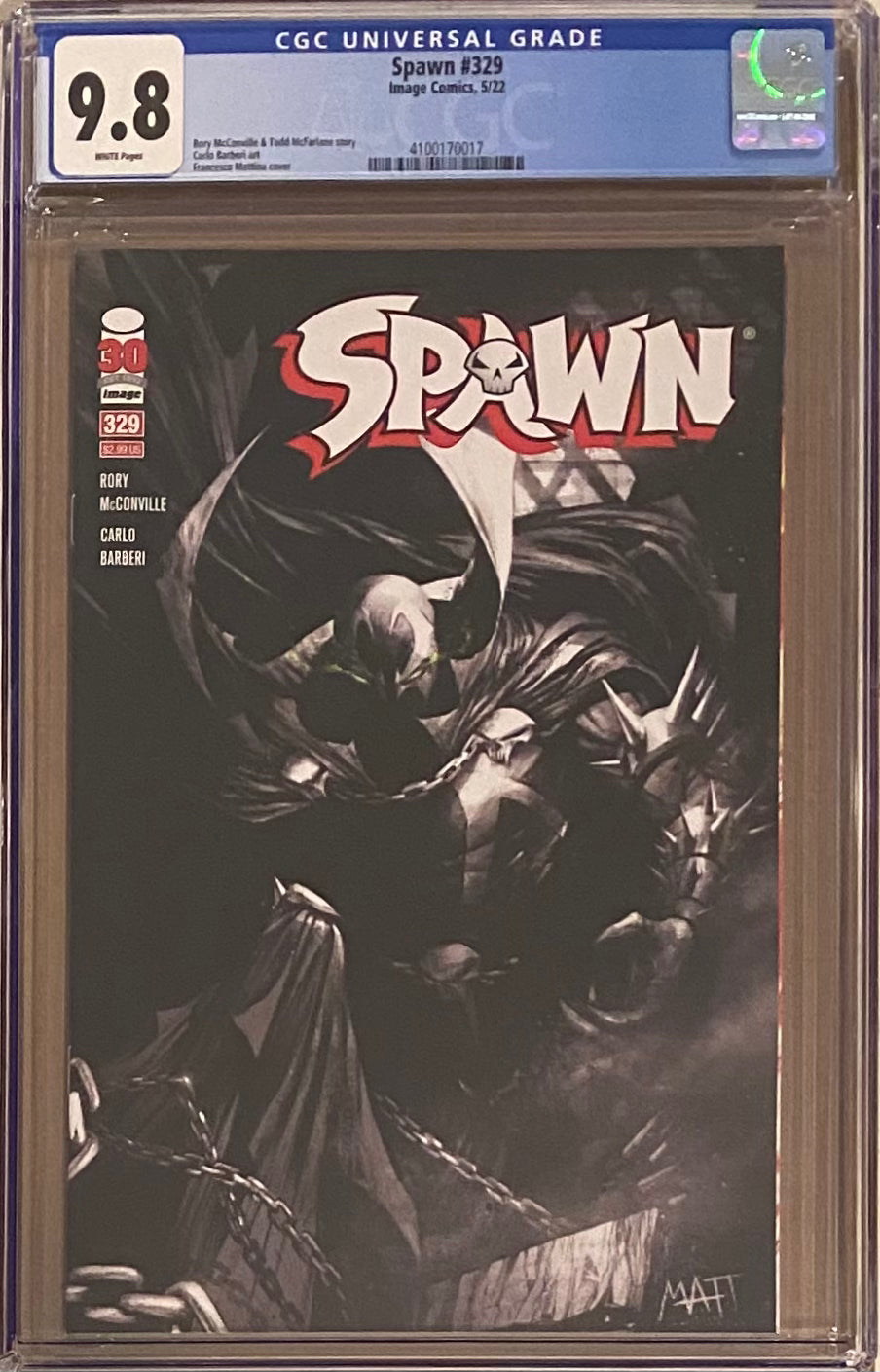 Spawn #329 CGC 9.8