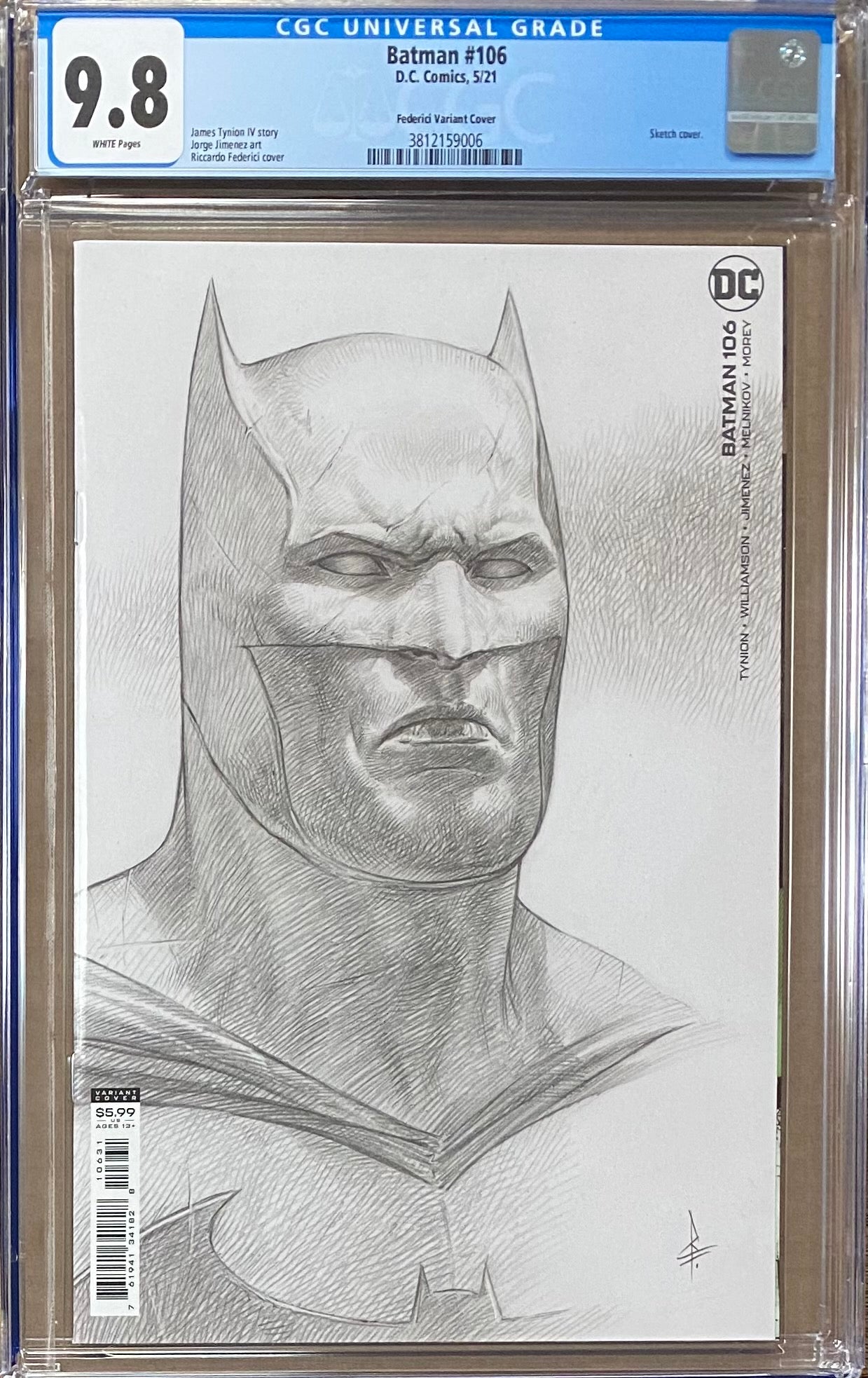 Batman #106 Federici 1:25 Retailer Incentive Variant CGC 9.8