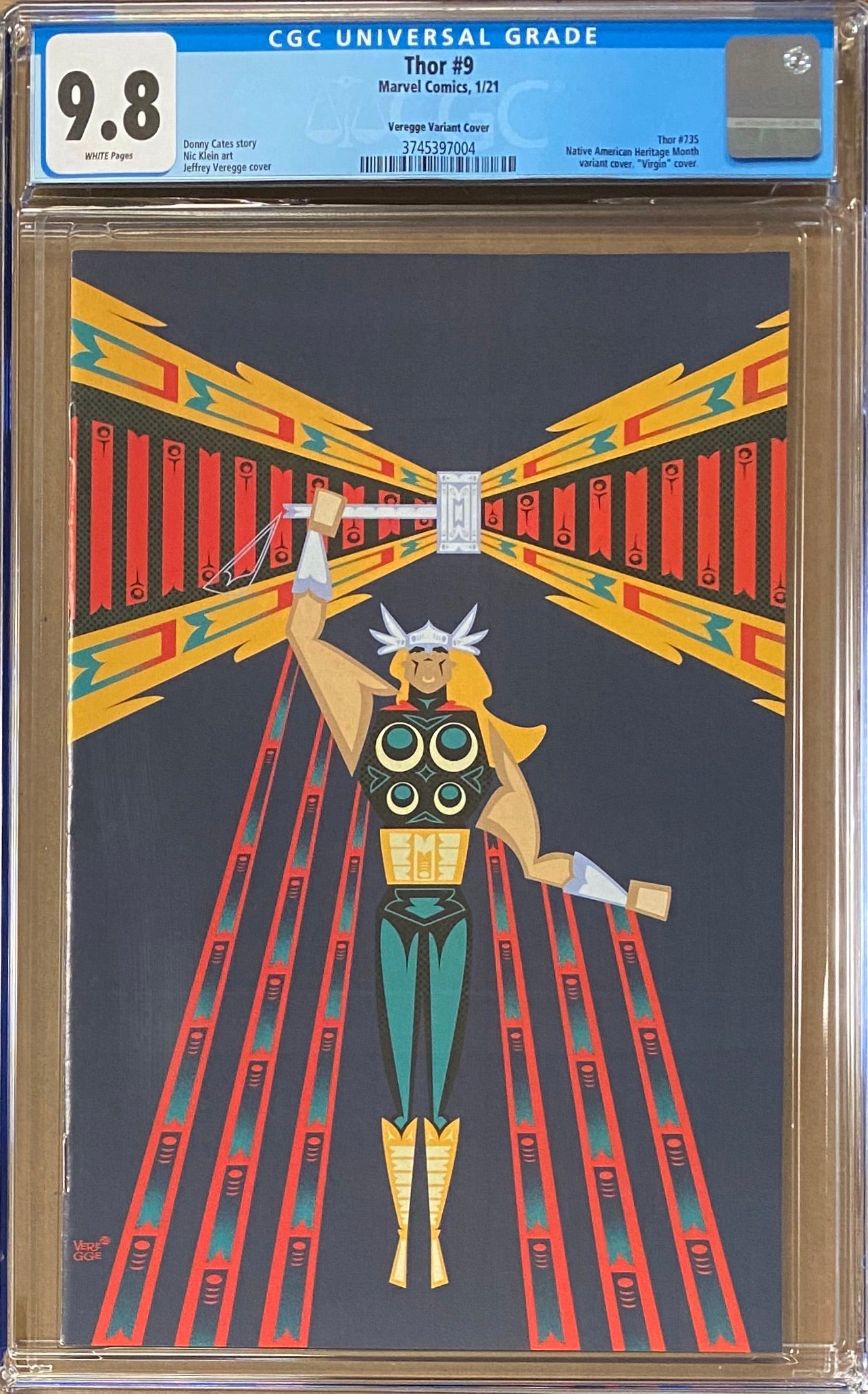 Thor #9 Veregge Variant CGC 9.8