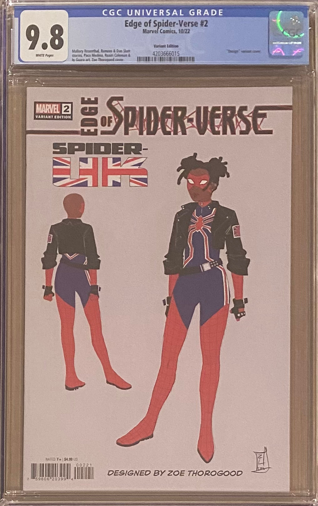 Edge of Spider-Verse #2 Thorogood 1:10 Retailer Incentive Variant CGC 9.8