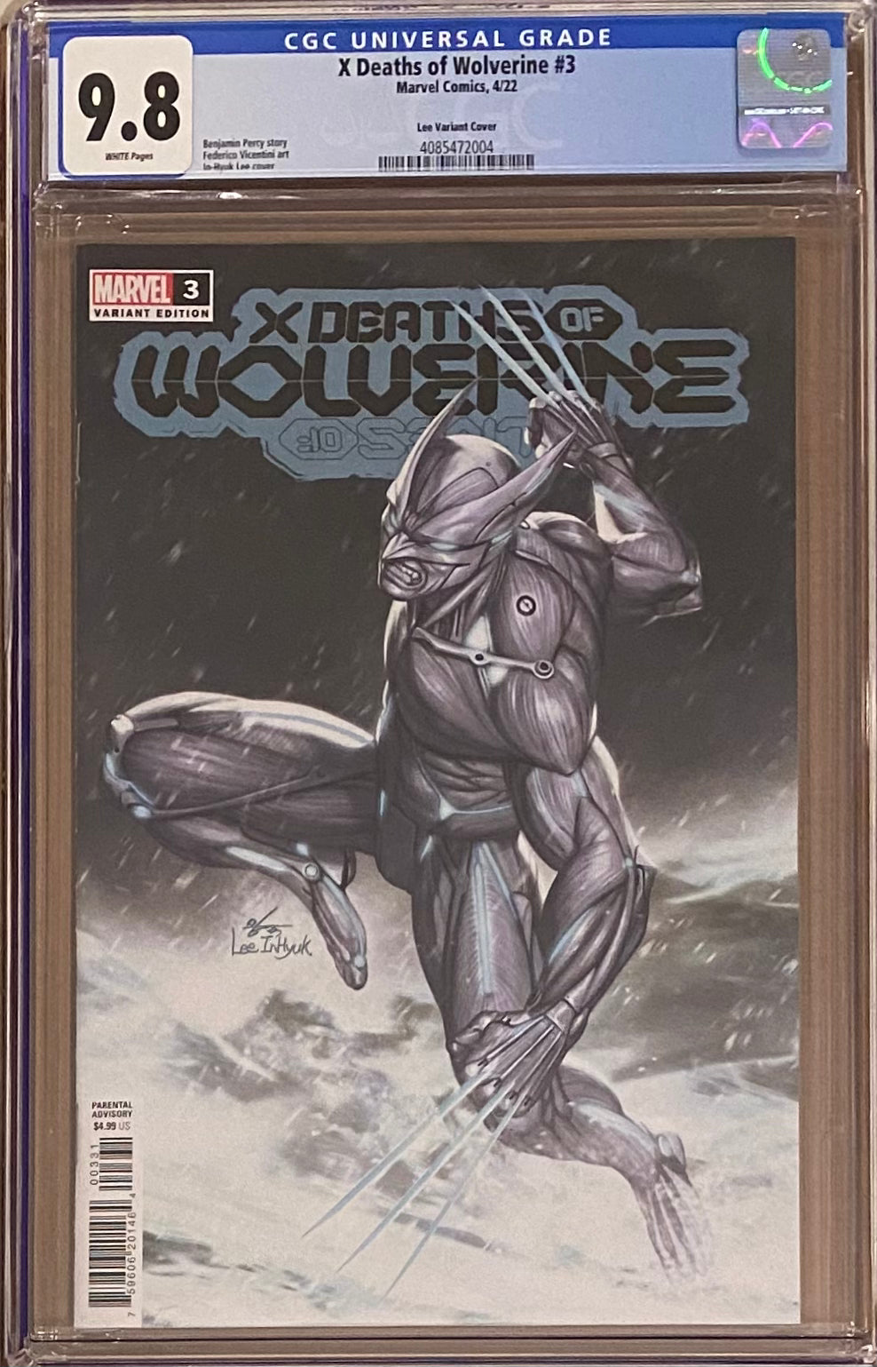 X Deaths of Wolverine #3 InHyuk Lee Spoiler Variant CGC 9.8