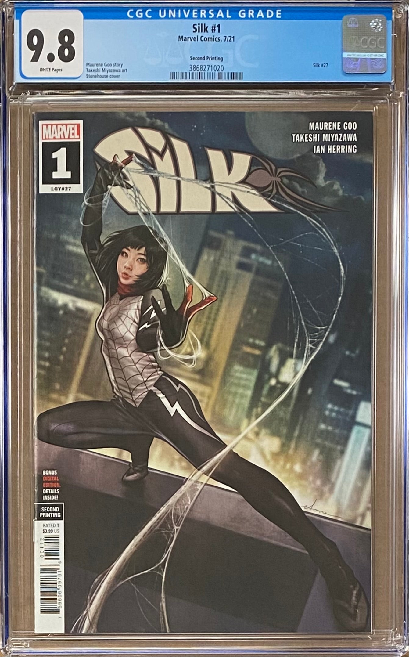 Silk #1 Second Printing CGC 9.8