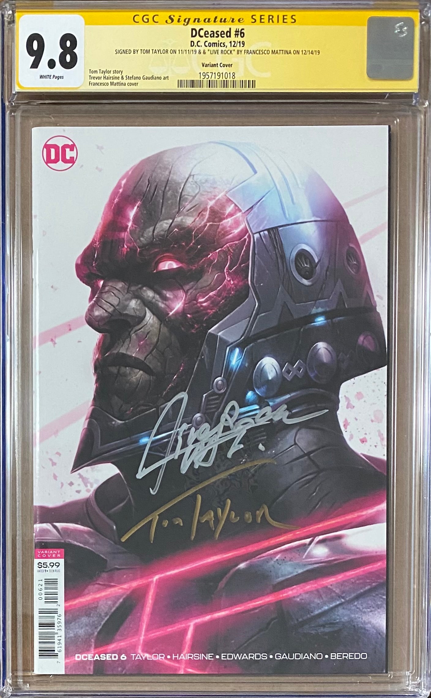 DCeased #6 Mattina Variant CGC 9.8 SS