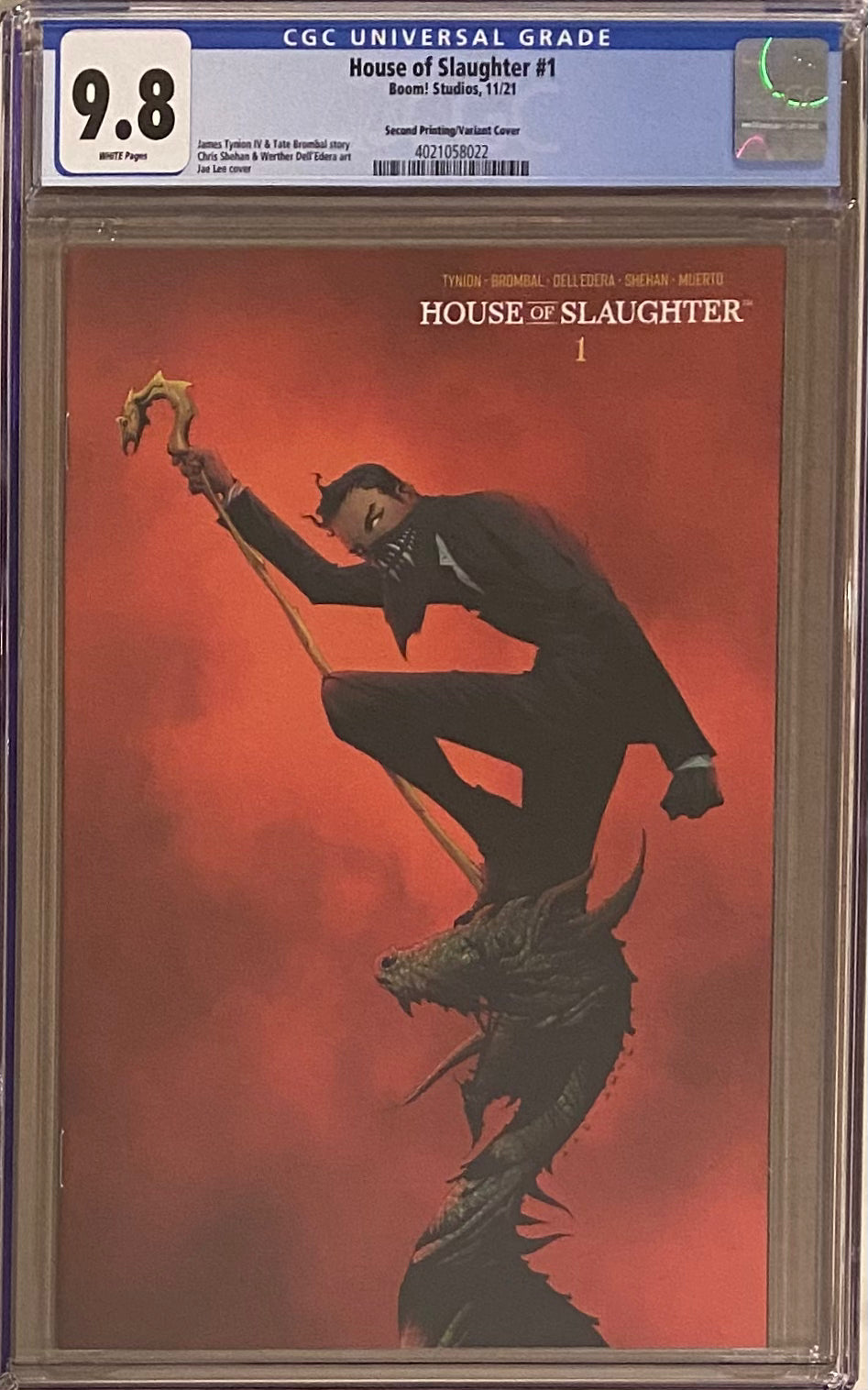 House of Slaughter #1 Second Printing Jae Lee 1:10 Retailer Incentive Variant CGC 9.8